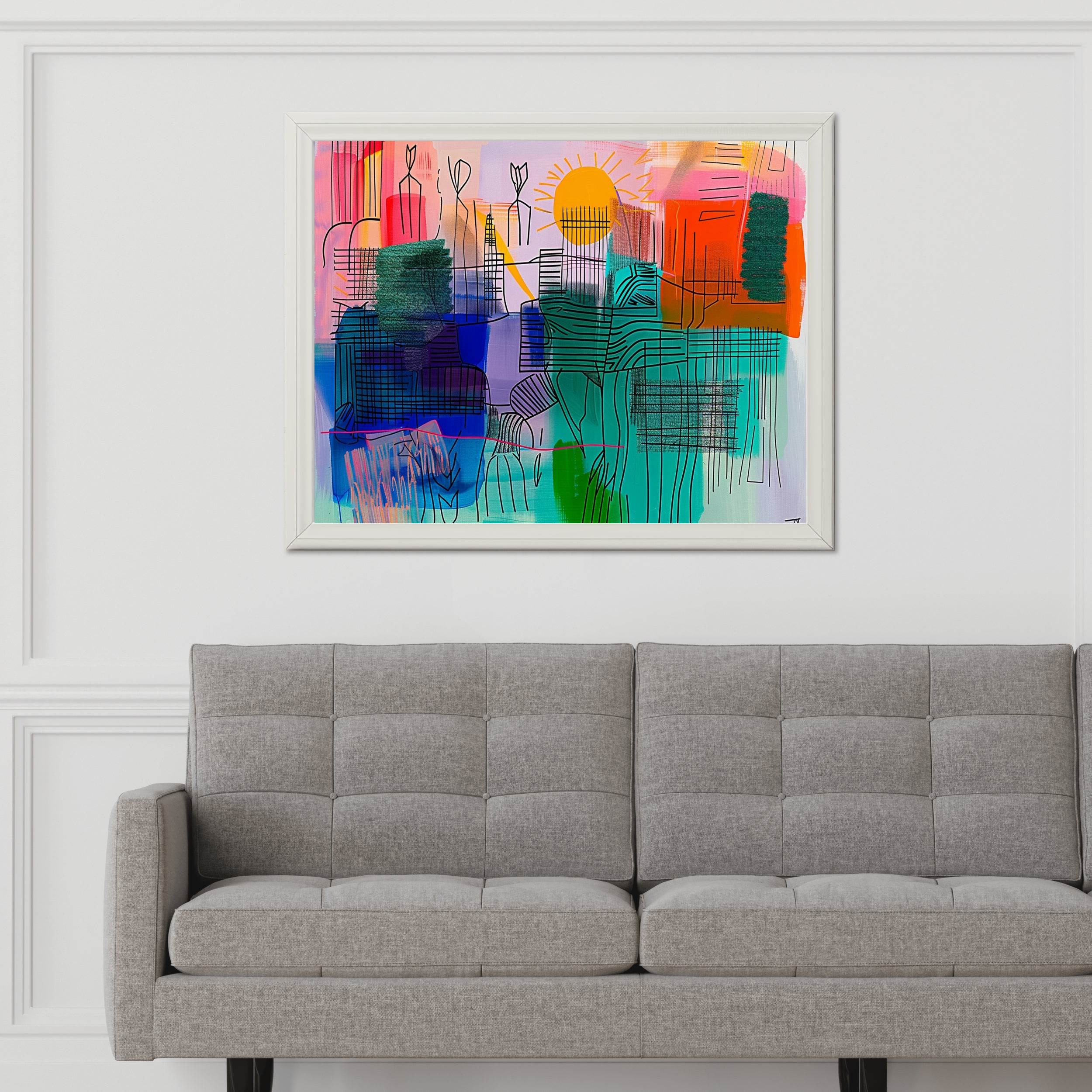 Urban Sunrise Abstract Wall Art - beink online art store