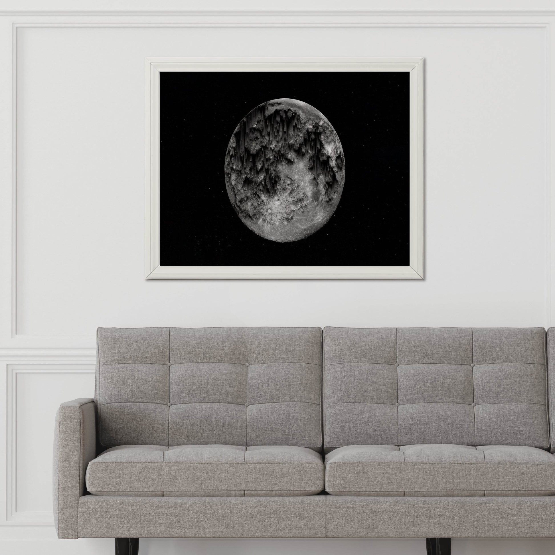 Moon Black & White Wall Art - beink online art store