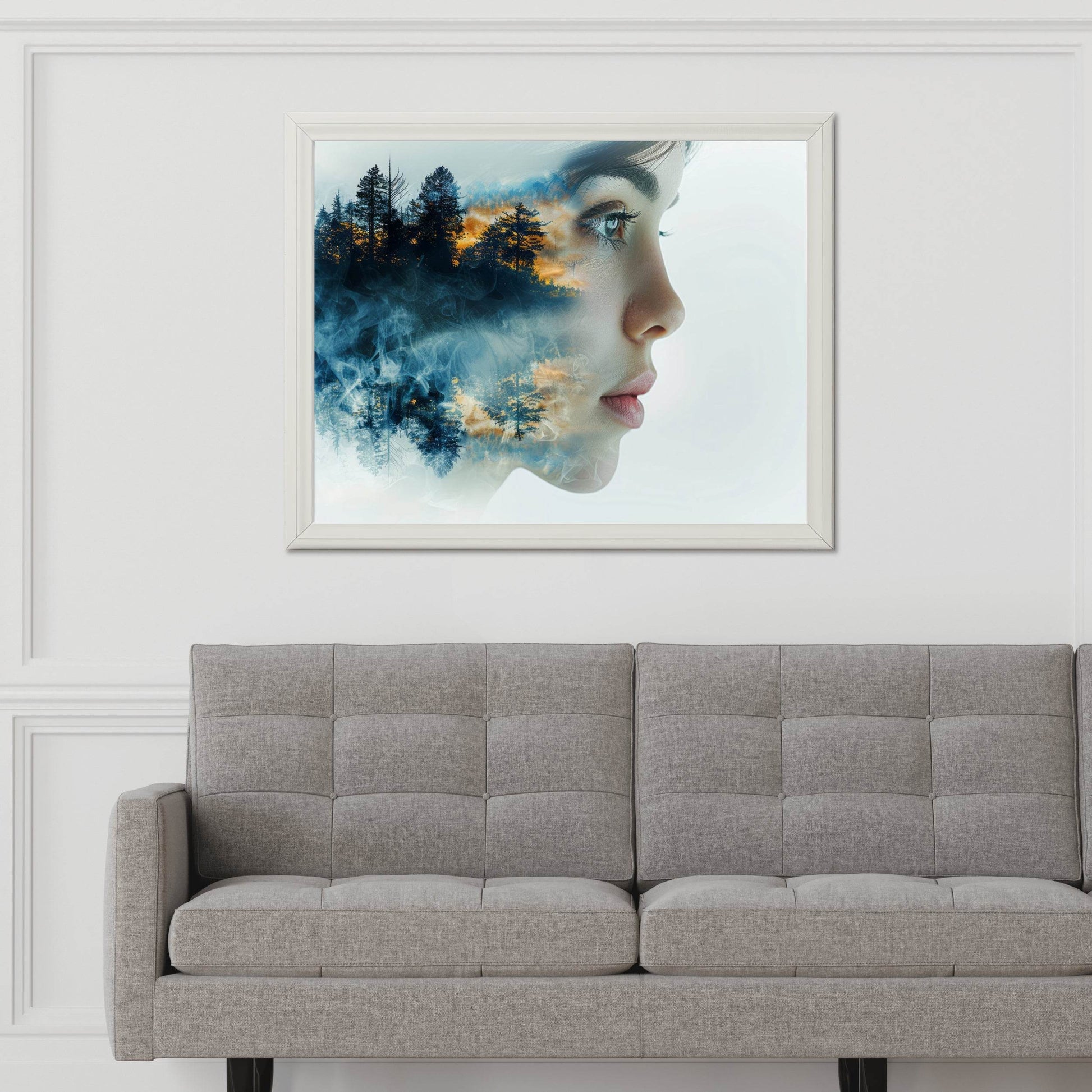 Girl Face Merging With Watercolor Digital Art - beink online art store