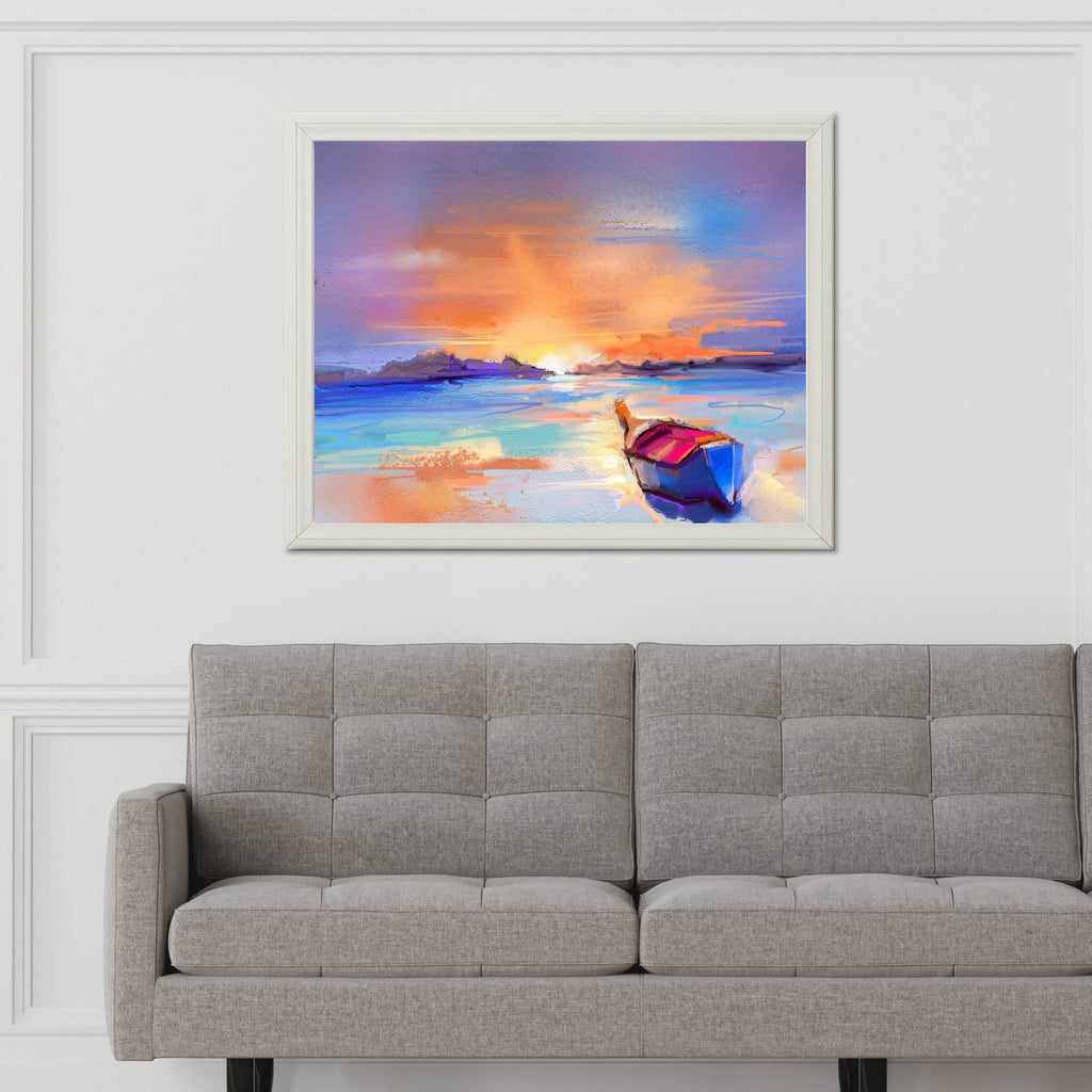Wooden Boat On The Beach Wall Art - beink online art store