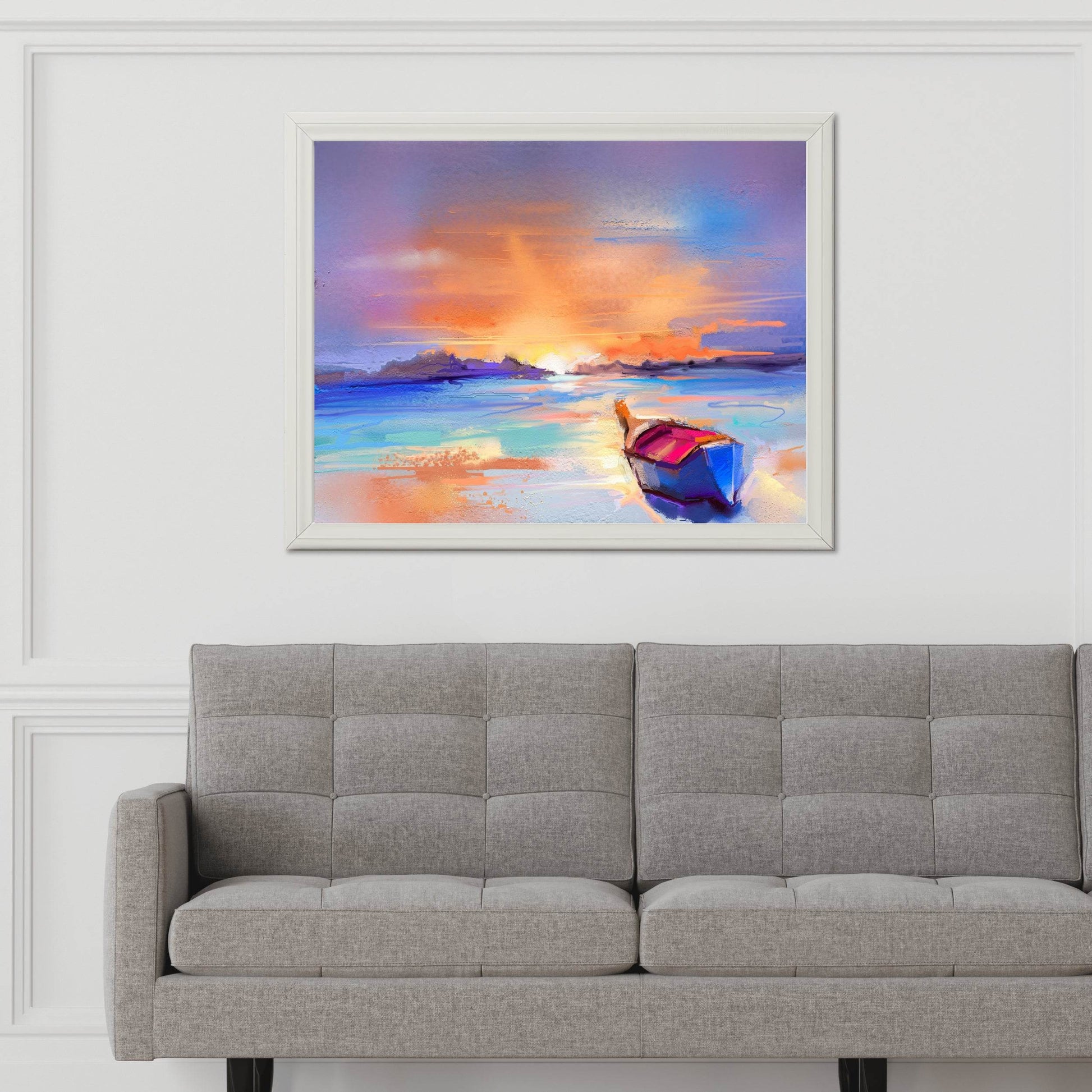 Wooden Boat On The Beach Wall Art - beink online art store