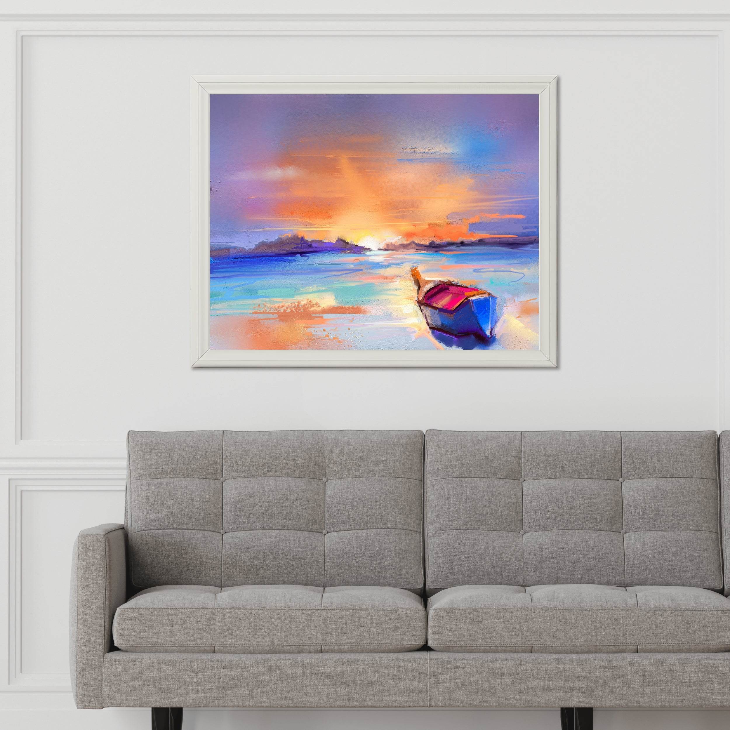 Wooden Boat On The Beach Wall Art - beink online art store
