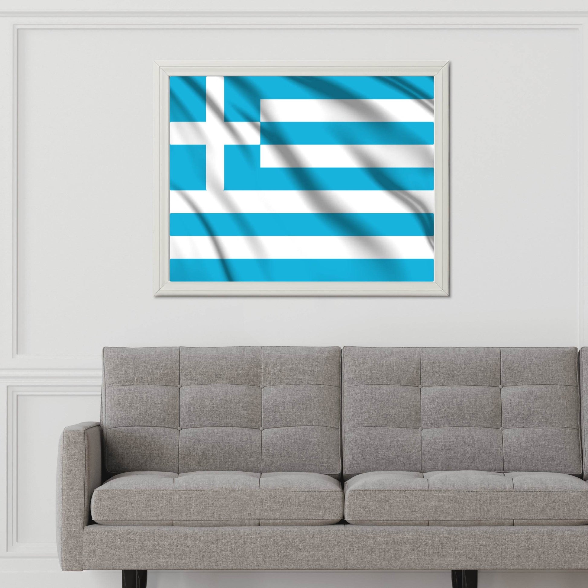 Greece National Flag Wall Art - beink online art store