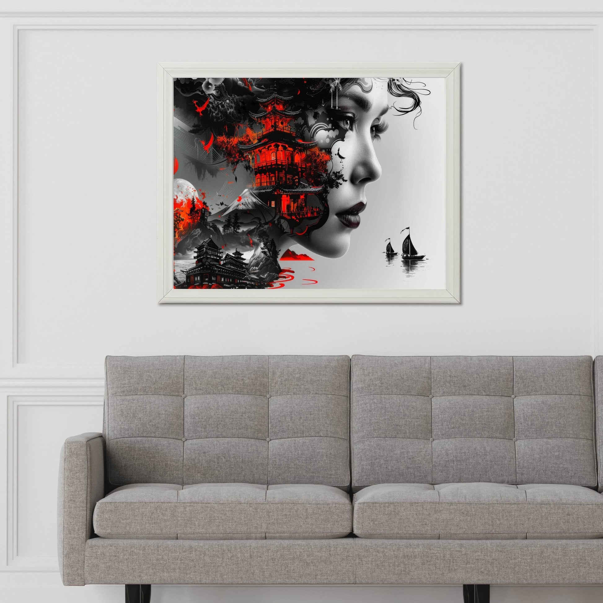 Painting of House With Boats and Beauty Digital Art - beink online art store