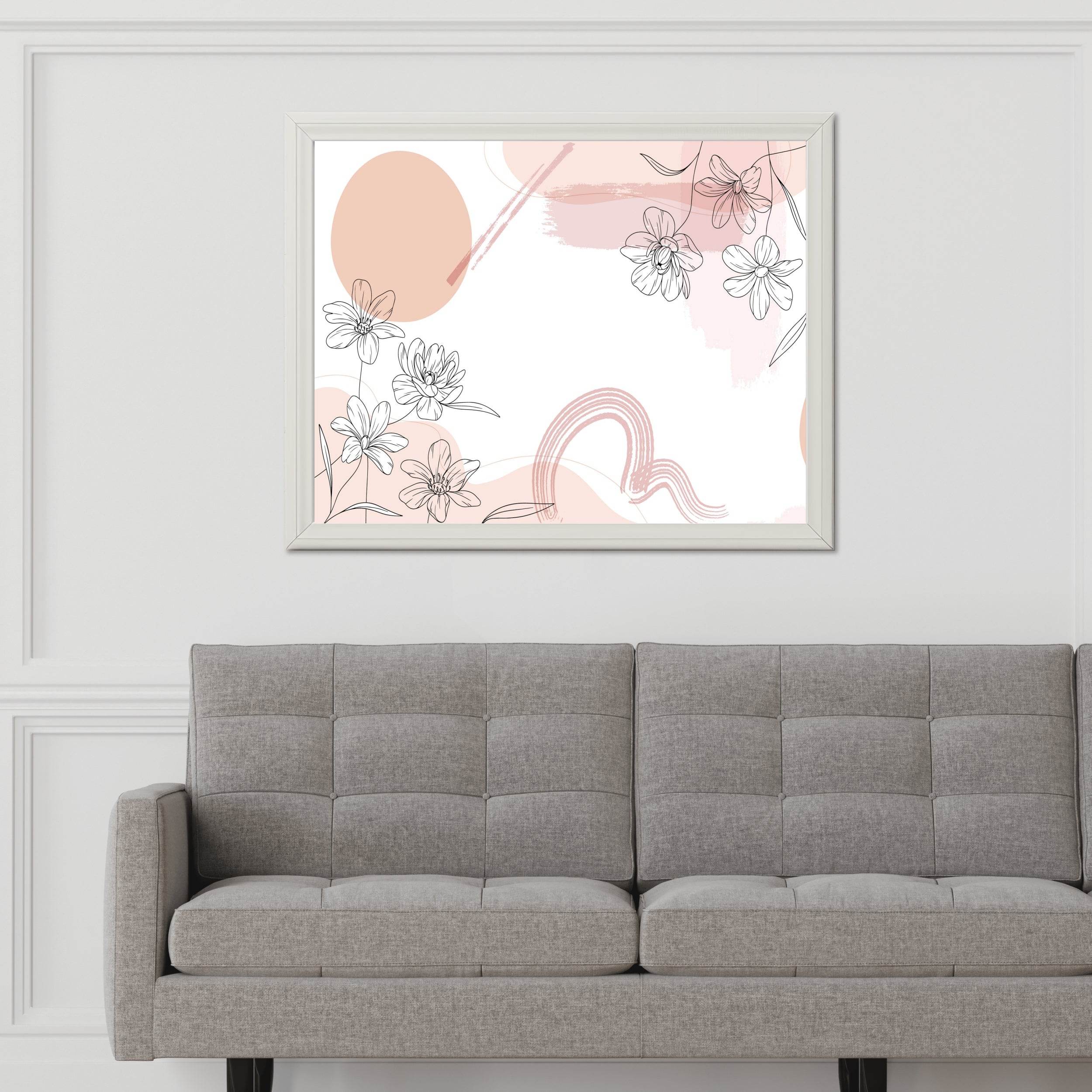 Simple Floral Drawing Wall Art - beink online art store
