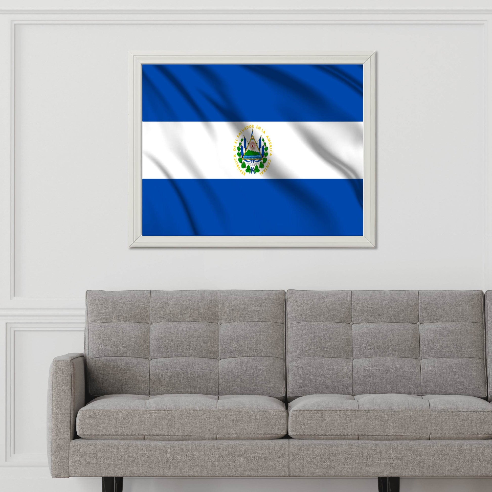El Salvador National Flag Wall Art - beink online art store