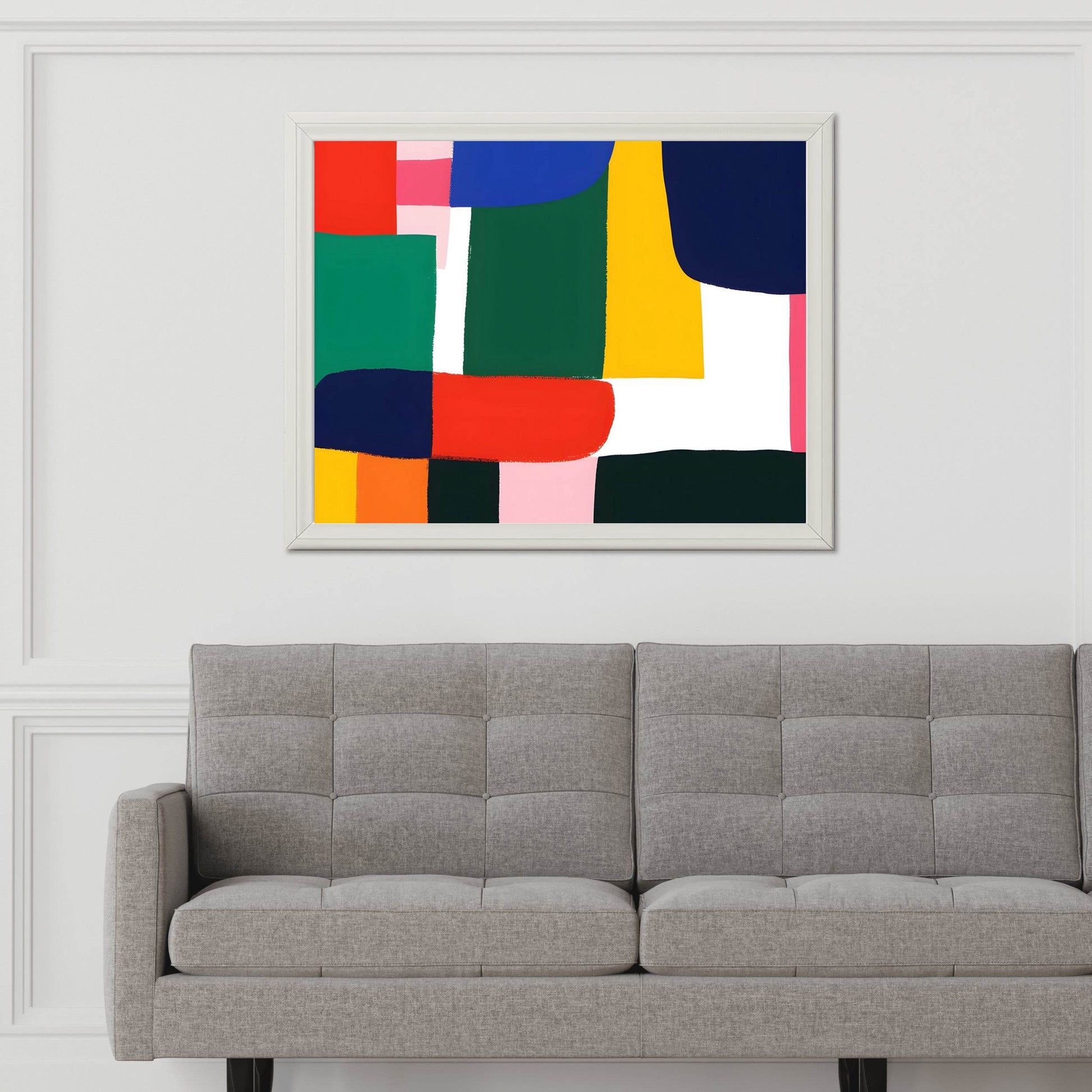 Watercolor Colorful Painted Great Abstract Shapes - beink online art store