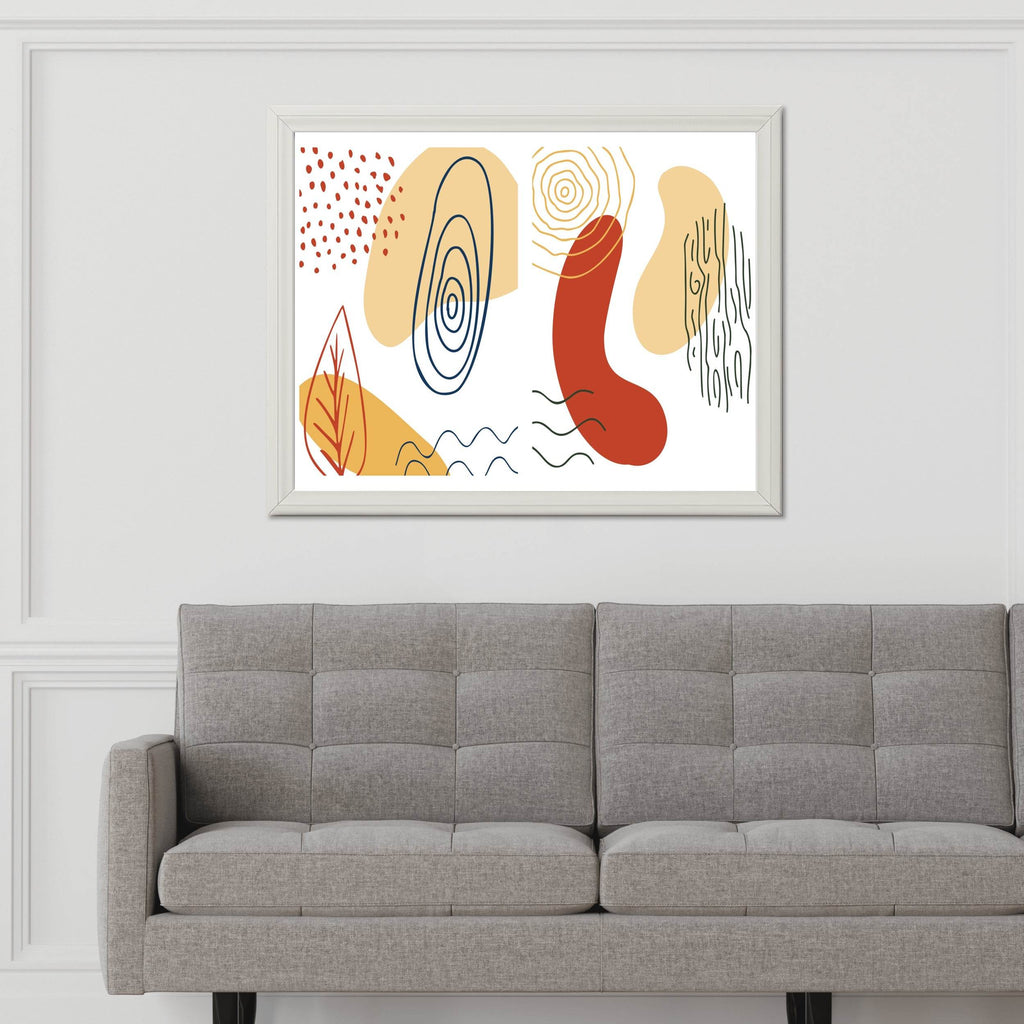 Handdrawn Shapes Abstract Wall Art - beink online art store