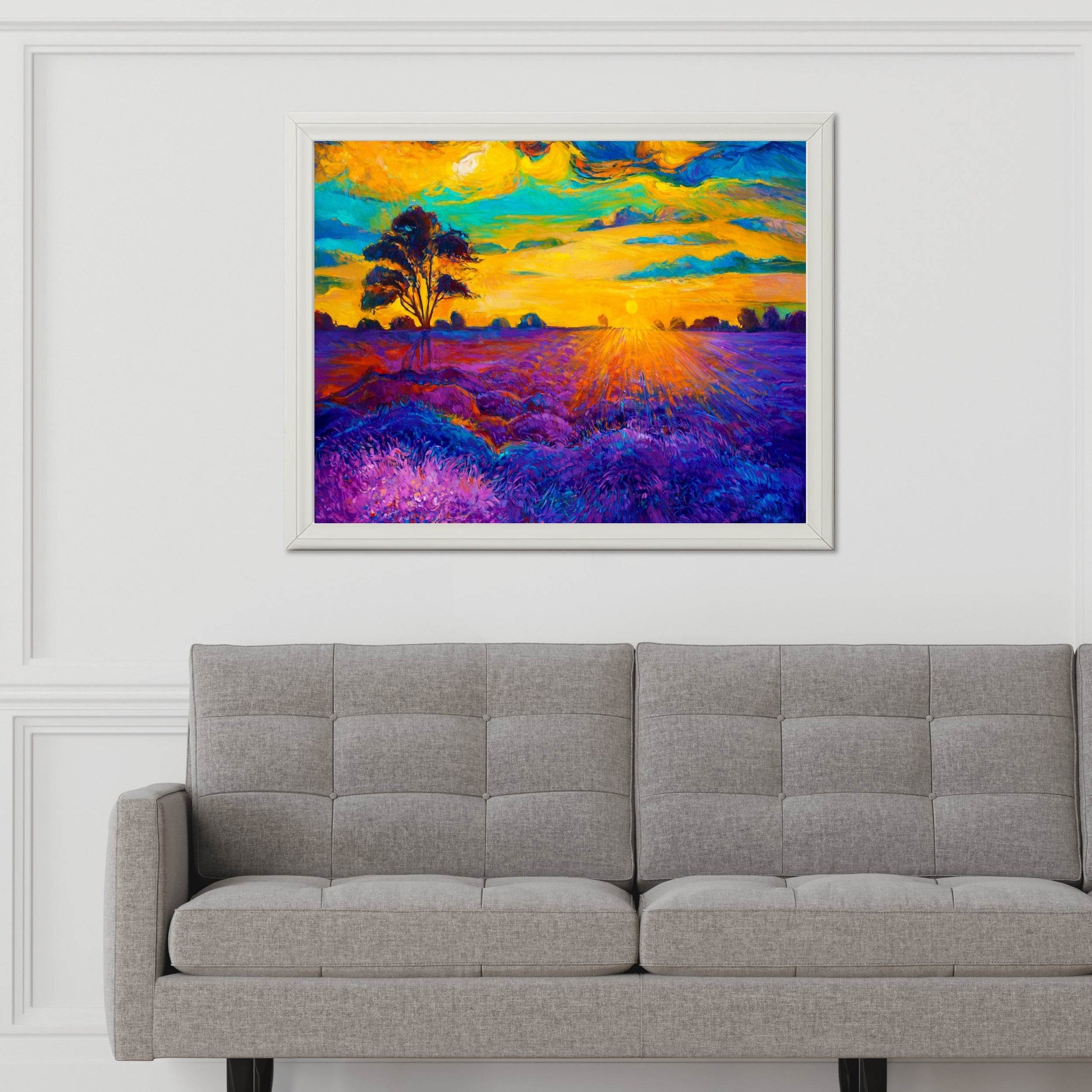 Painting Sunset In The Wheat Field Wall Art - beink online art store
