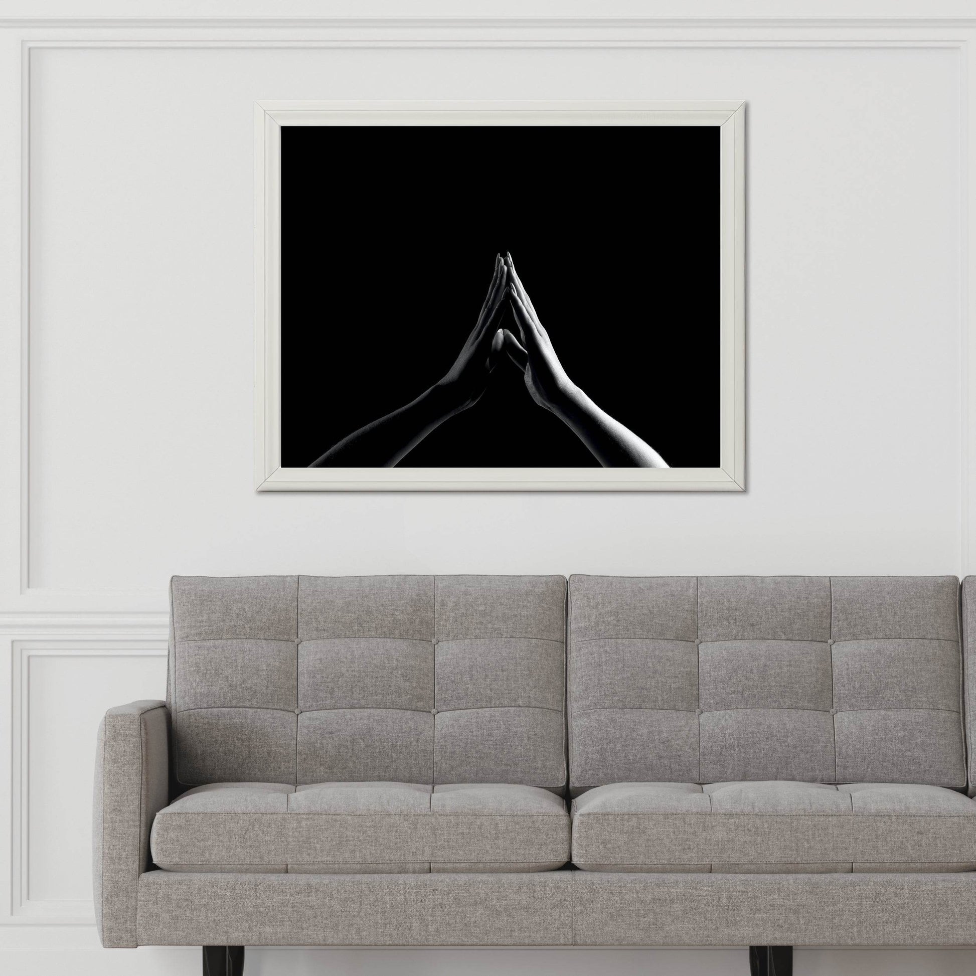 Joining Hands Black & White Wall Art - beink online art store