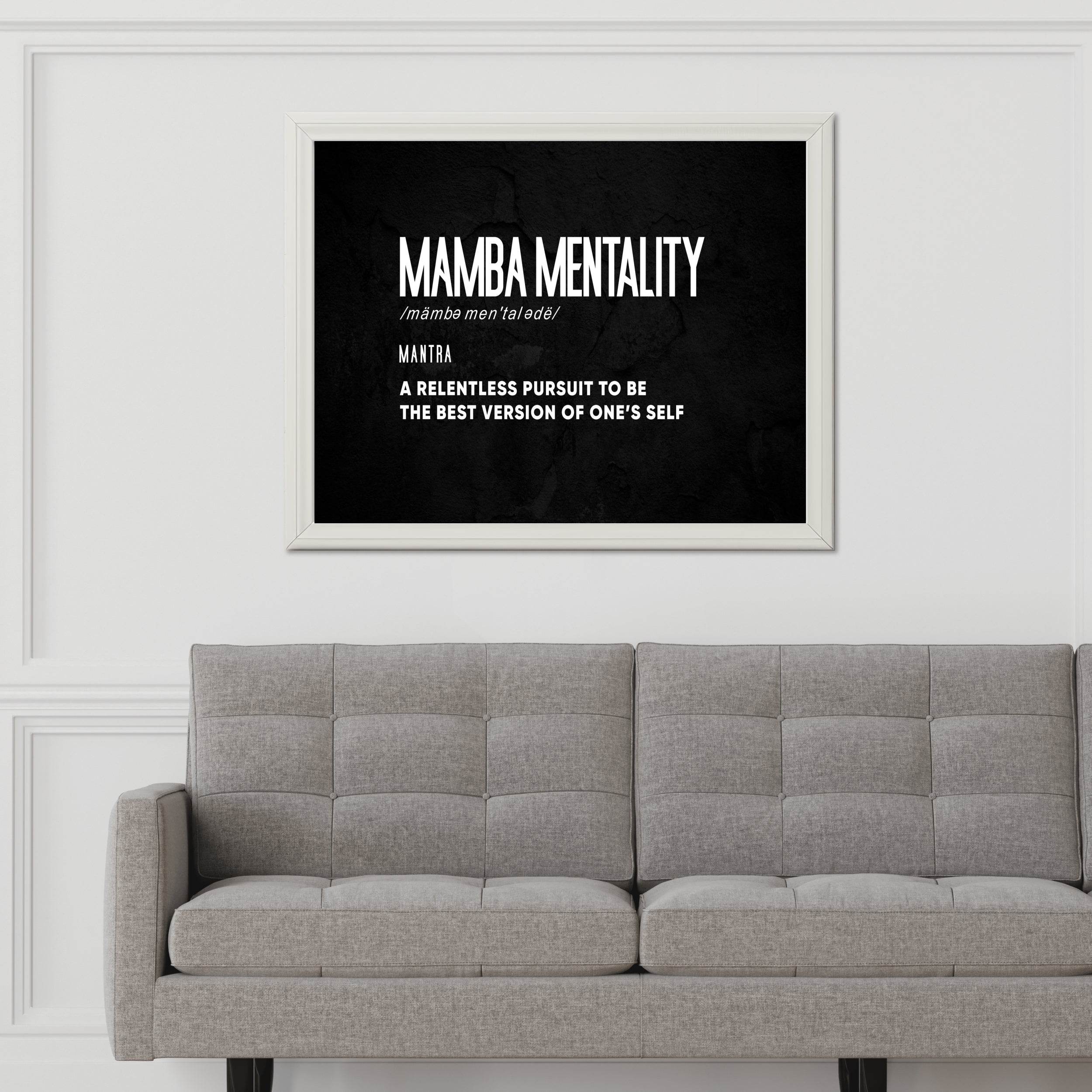Mamba Mentality Motivational Wall Art - beink online art store