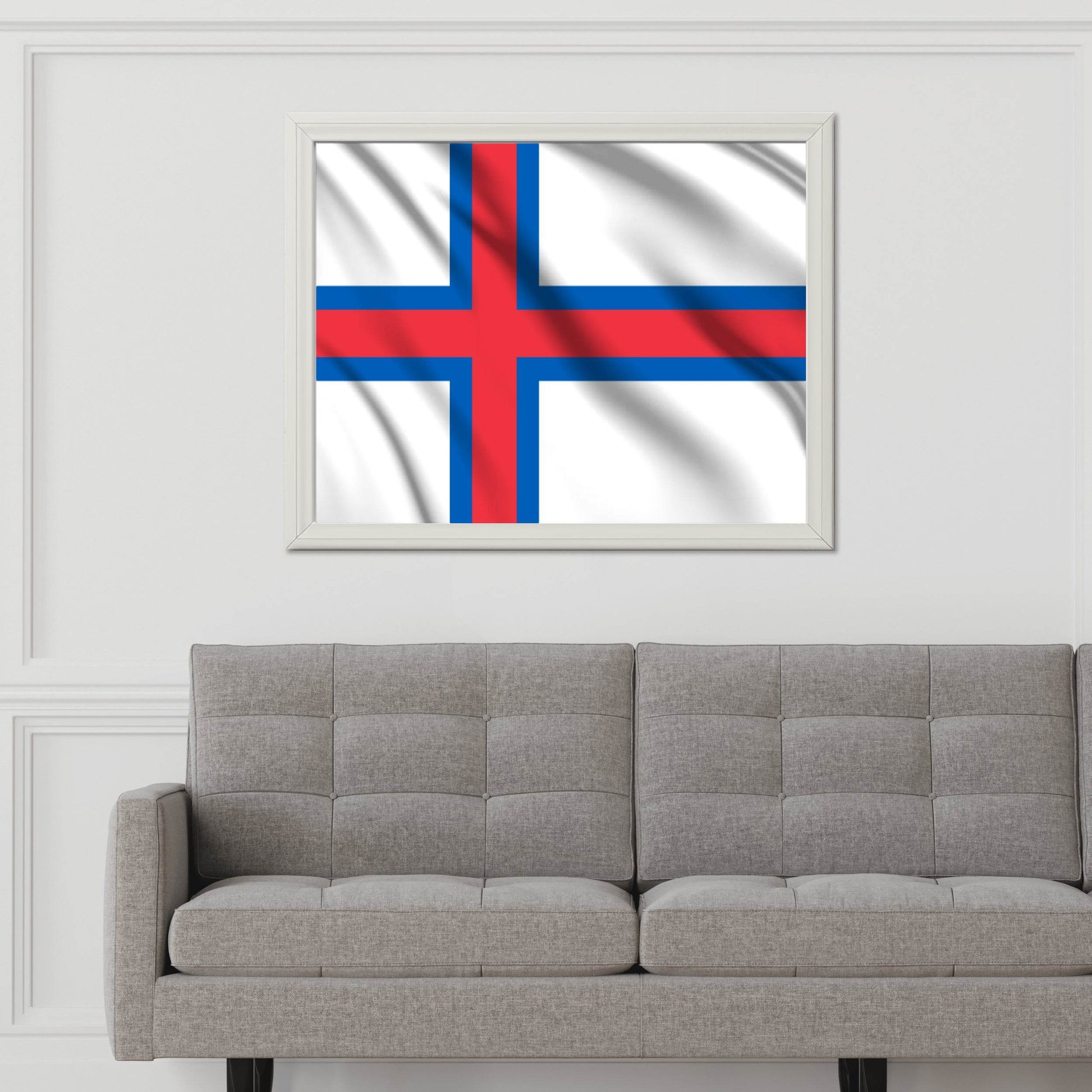 Faroe Islands National Flag Wall Art - beink online art store
