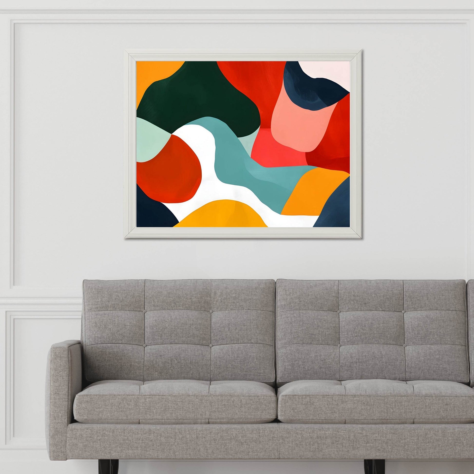 Colorful abstract Painting of Irregular Shapes - beink online art store