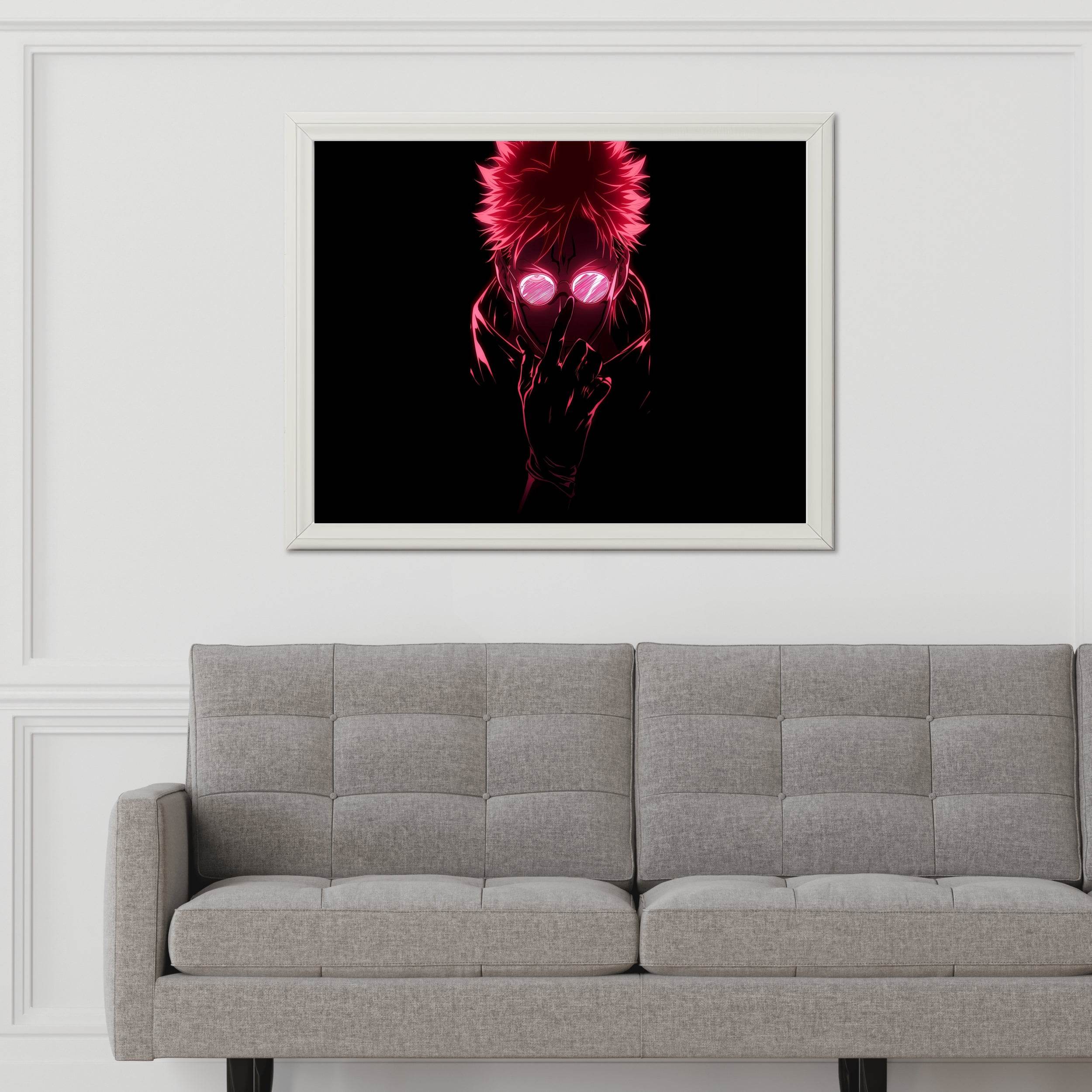 Neon Dope Sukuna Anime Wall Art - beink online art store