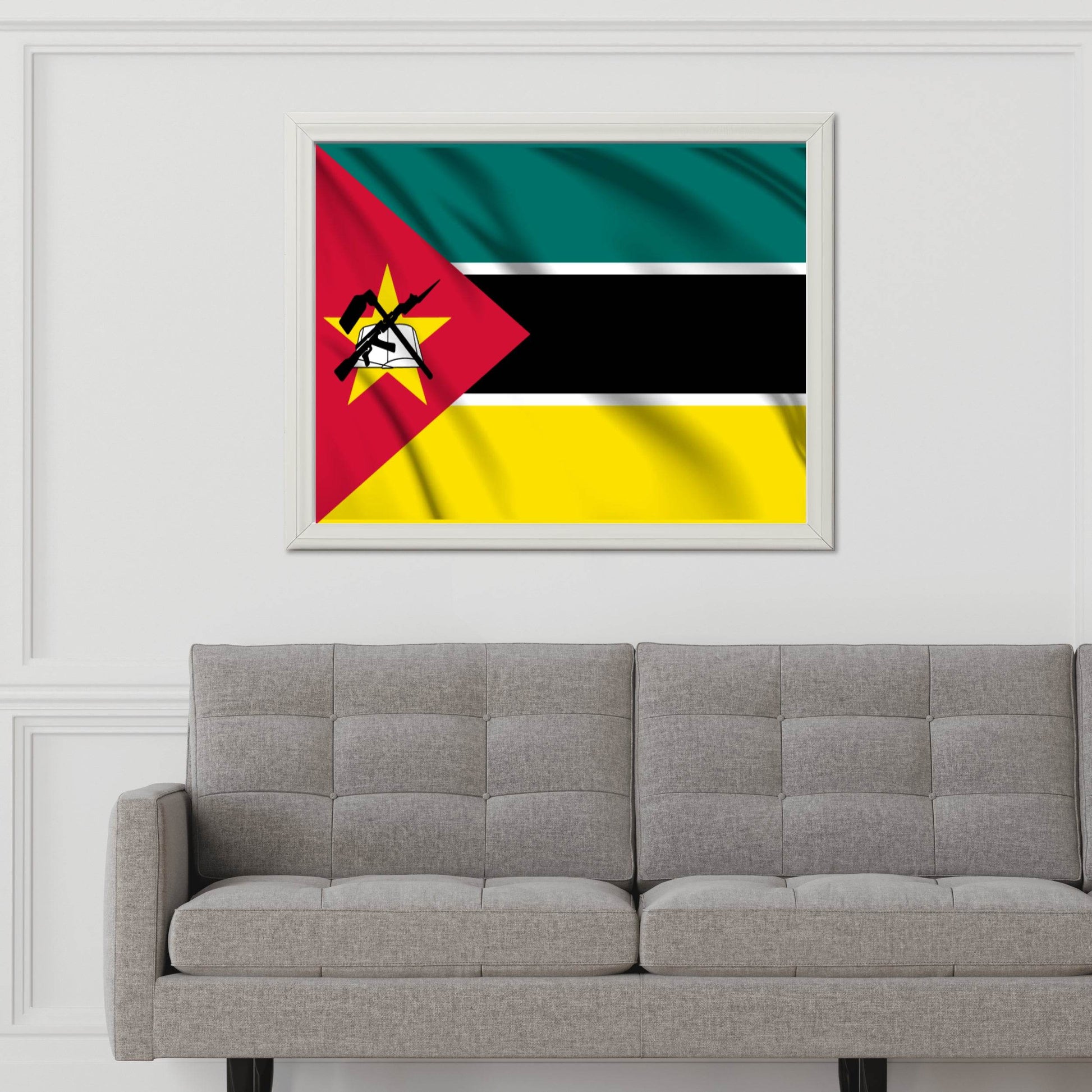 Mozambique National Flag Wall Art - beink online art store