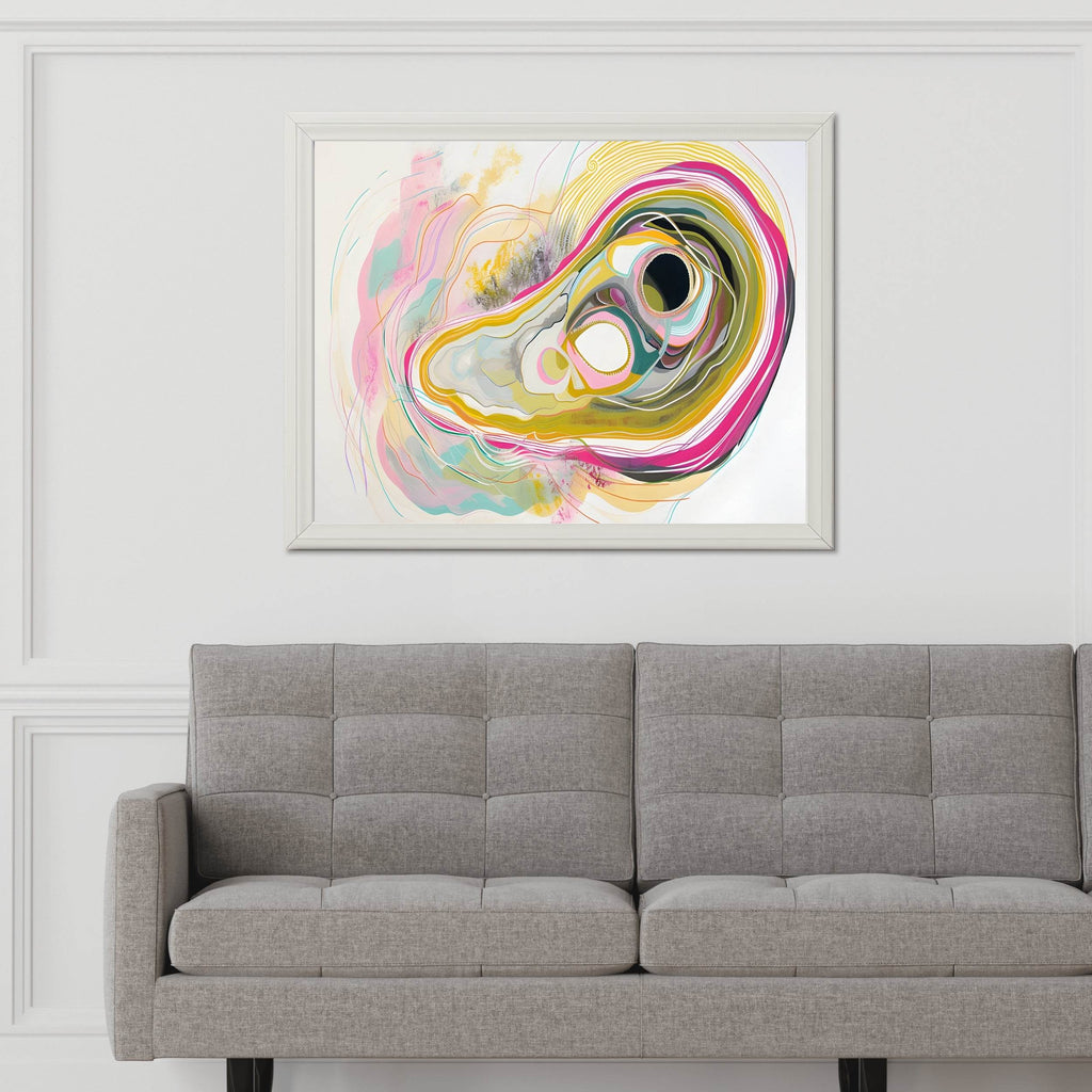 Oil and Pencil on Thick Paper Abstract Wall Art - beink online art store