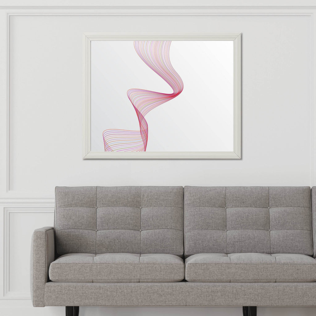 Pink Technology Line Wave Abstract Wall Art - beink online art store