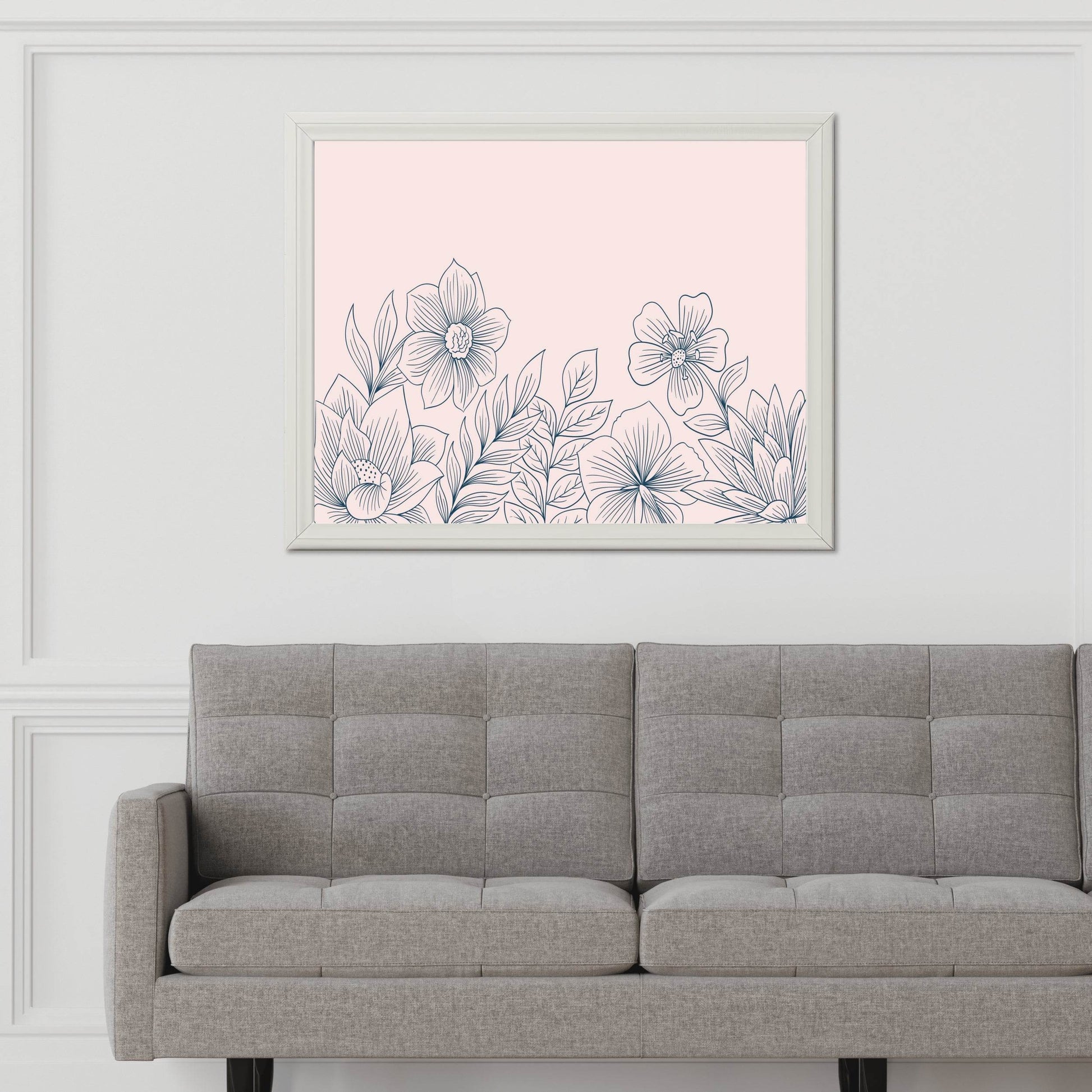 Gypsophila Flower Branch Wall Art - beink online art store