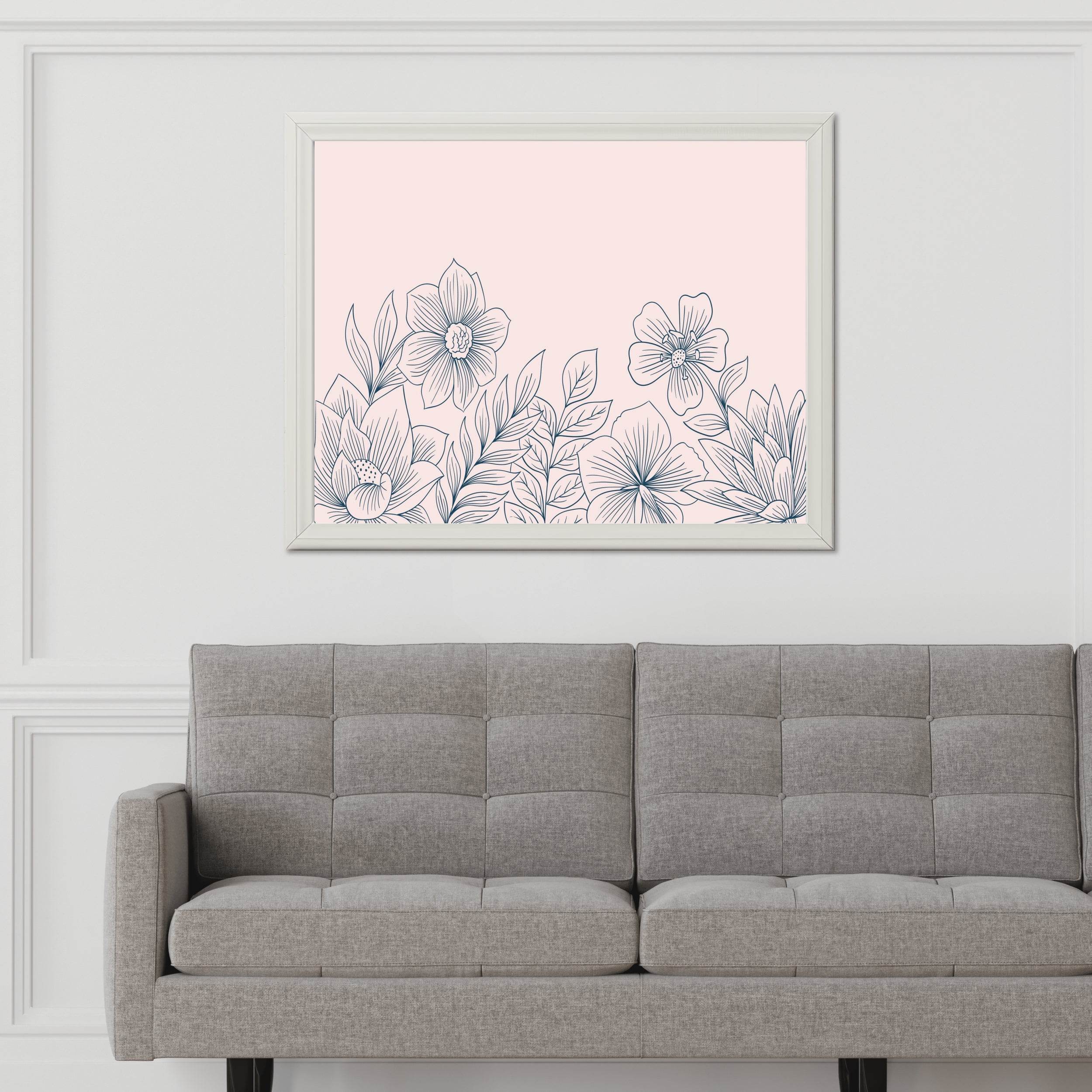 Gypsophila Flower Branch Wall Art - beink online art store