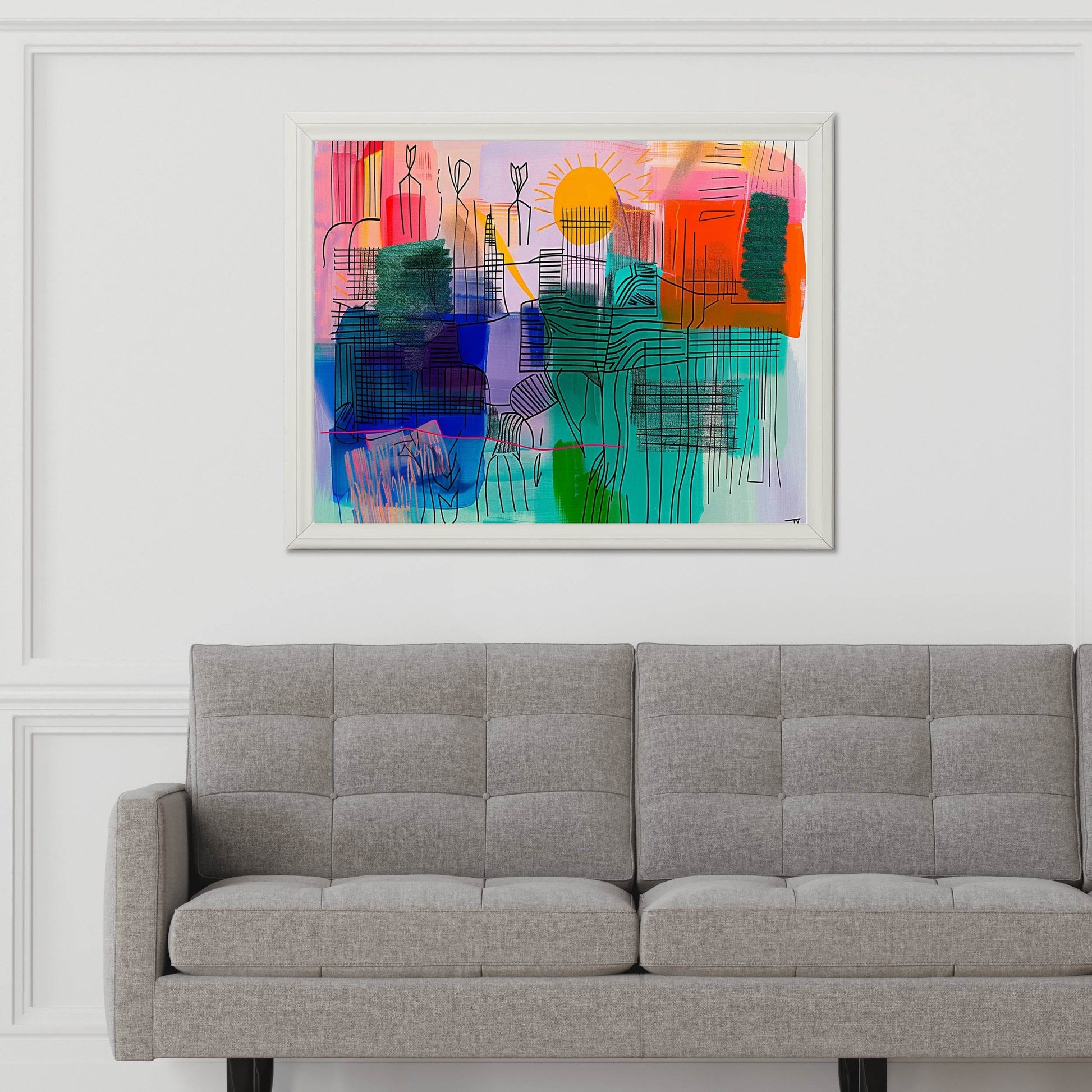 Urban Sunrise Abstract Wall Art - beink online art store