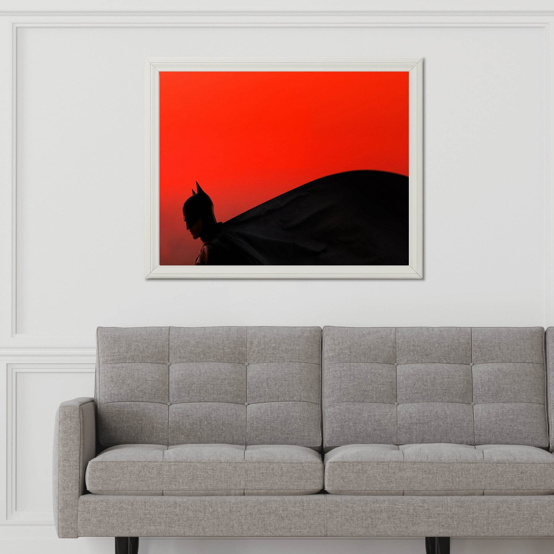 The Batman Character with Red Background Wall Art - beink online art store