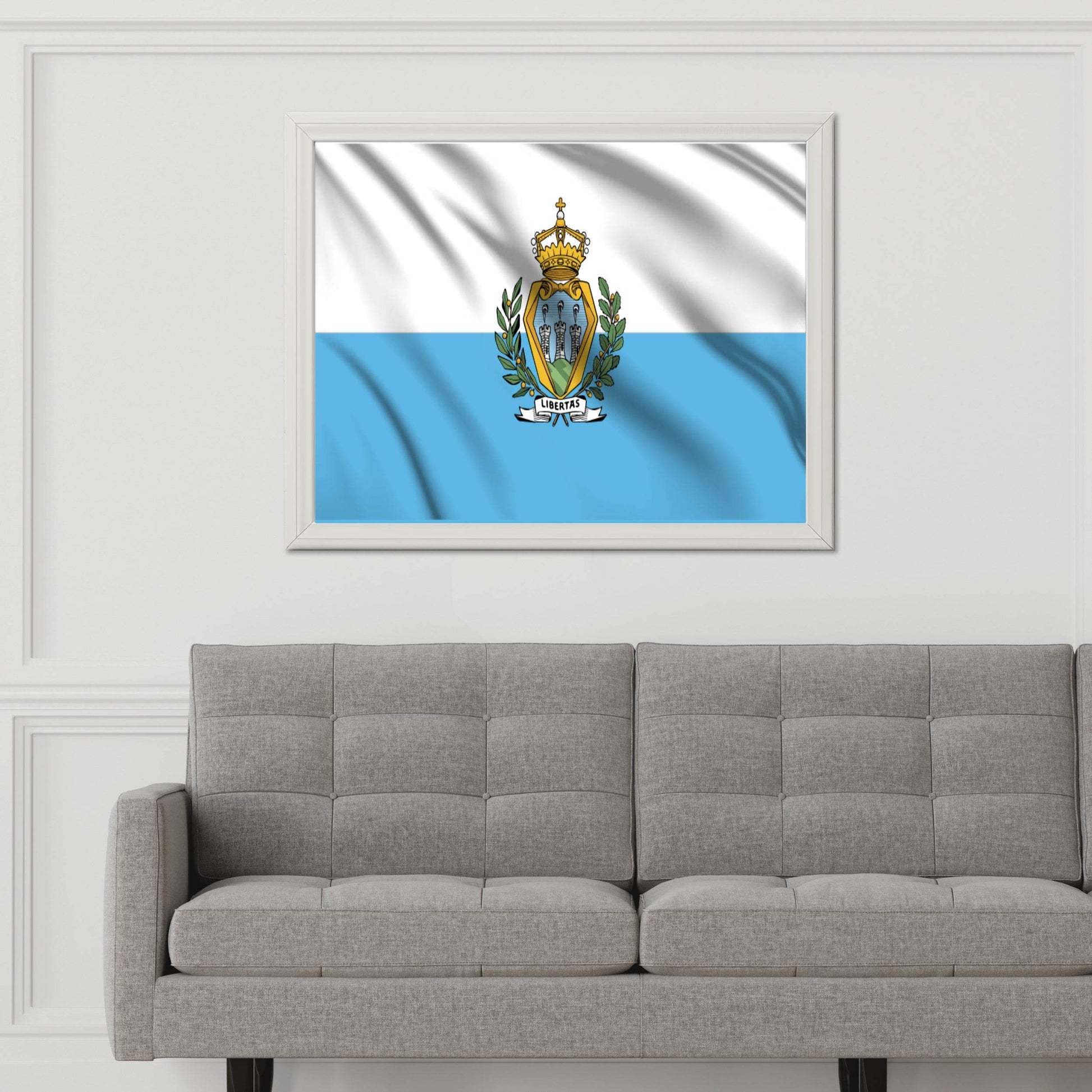 San Marino National Flag Wall Art - beink online art store