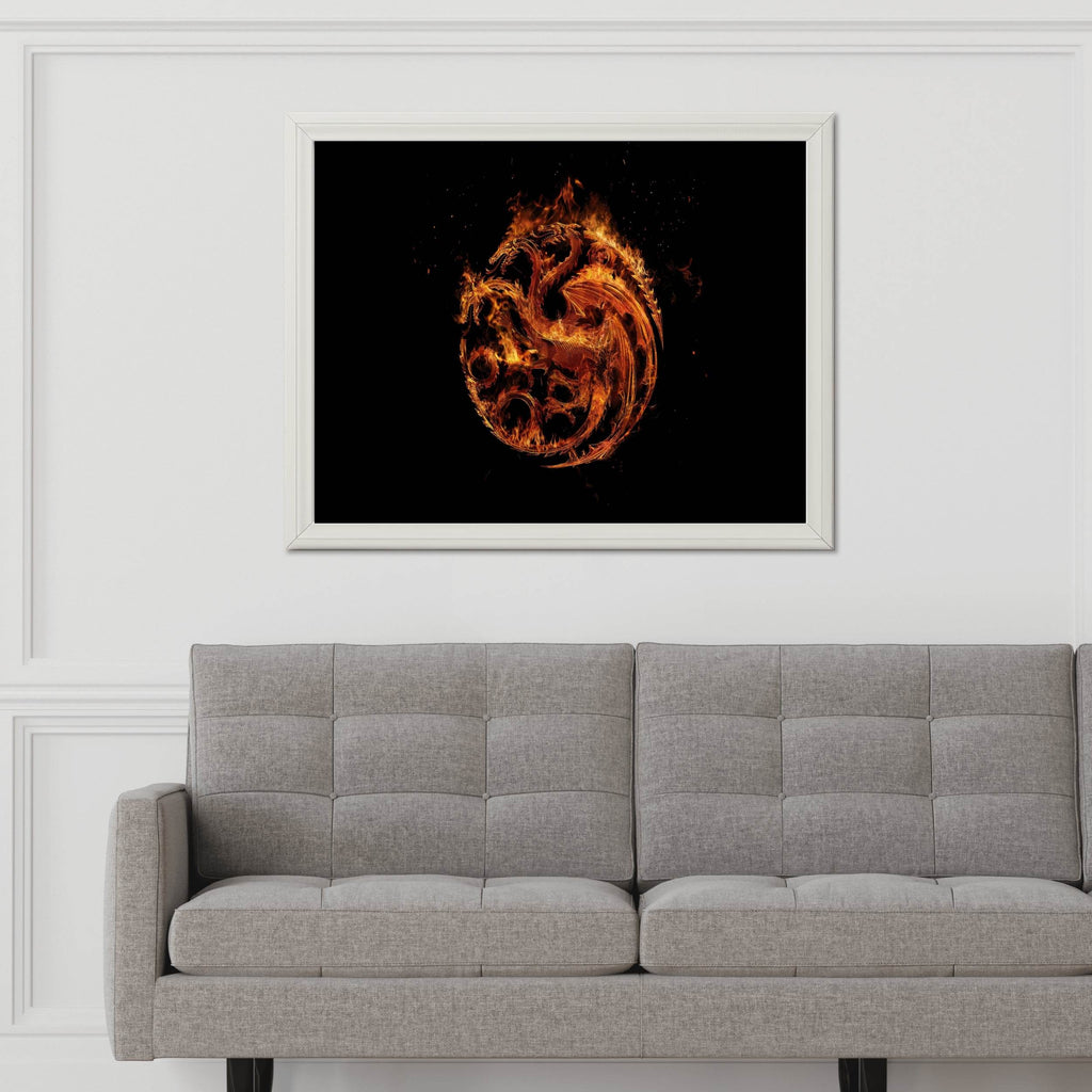 House of the Dragon with Fire Dragon Wall Art - beink online art store