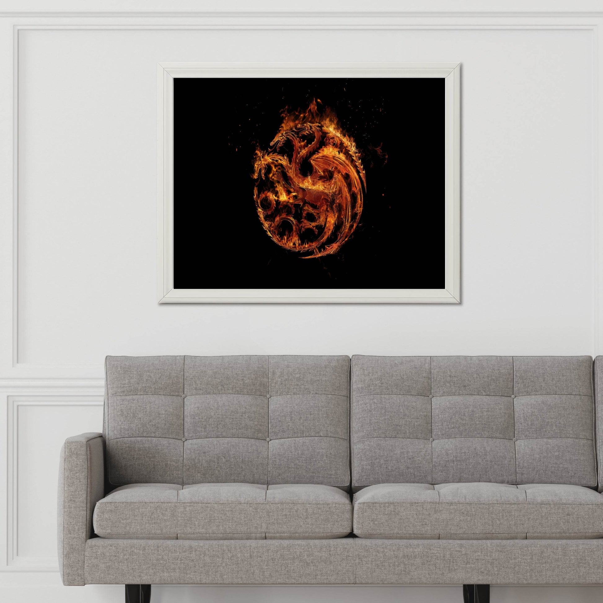 House of the Dragon with Fire Dragon Wall Art - beink online art store
