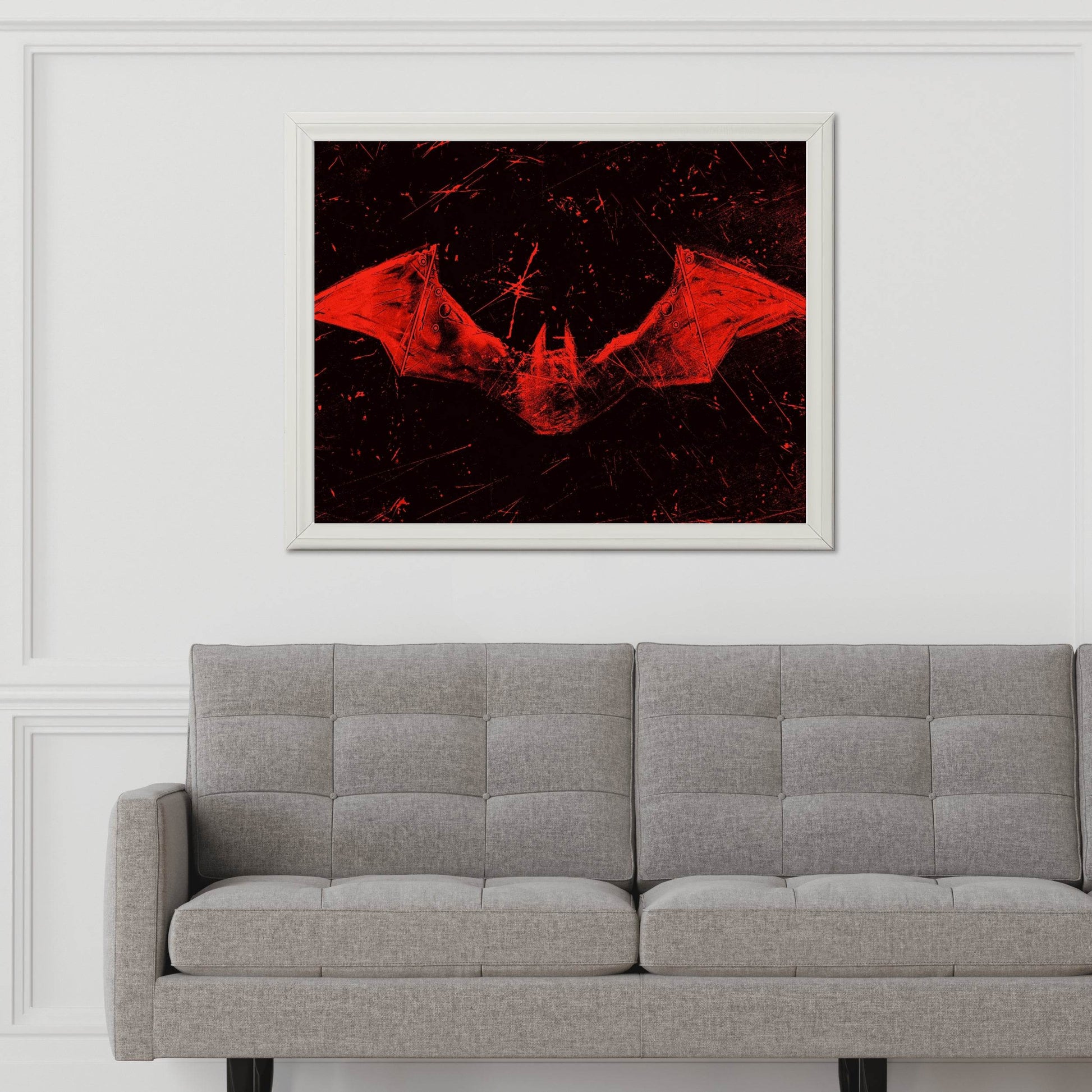 The Batman Red Logo Wall Art - beink online art store