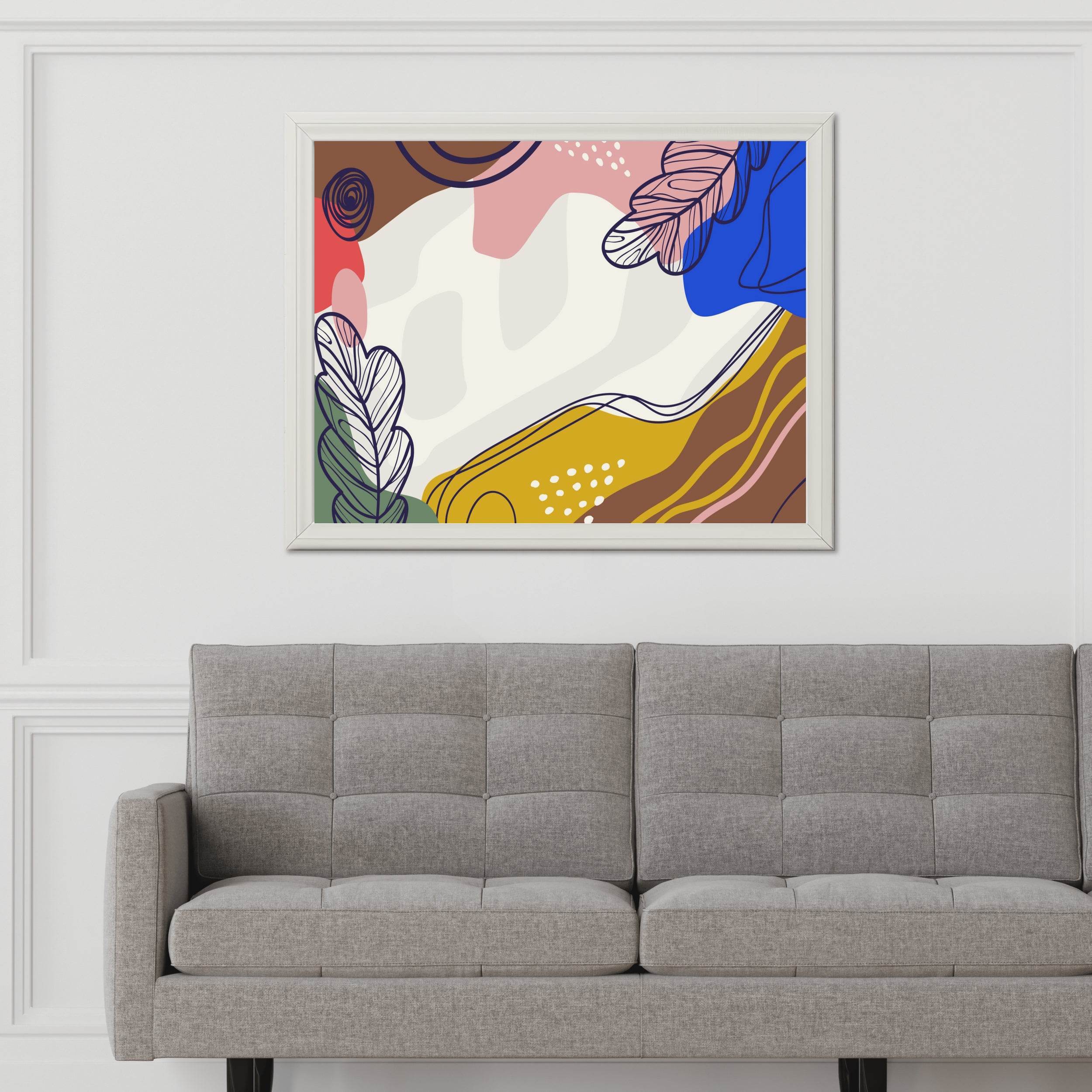 Frame of Colorful Flowers Wall Art - beink online art store