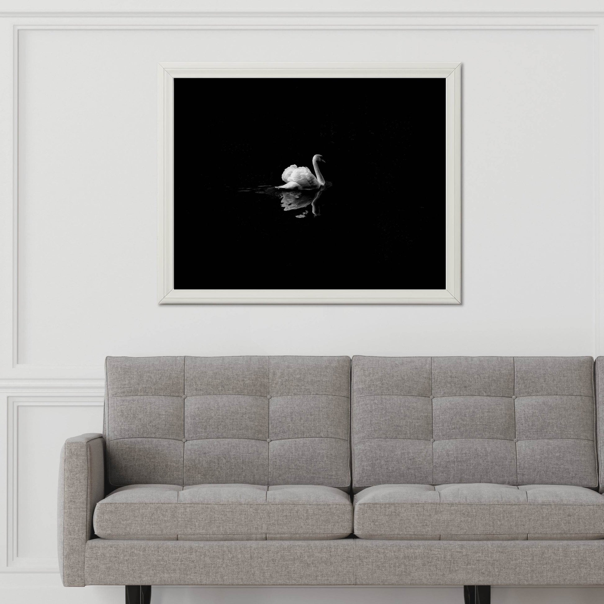 Swan Black & White Wall Art - beink online art store