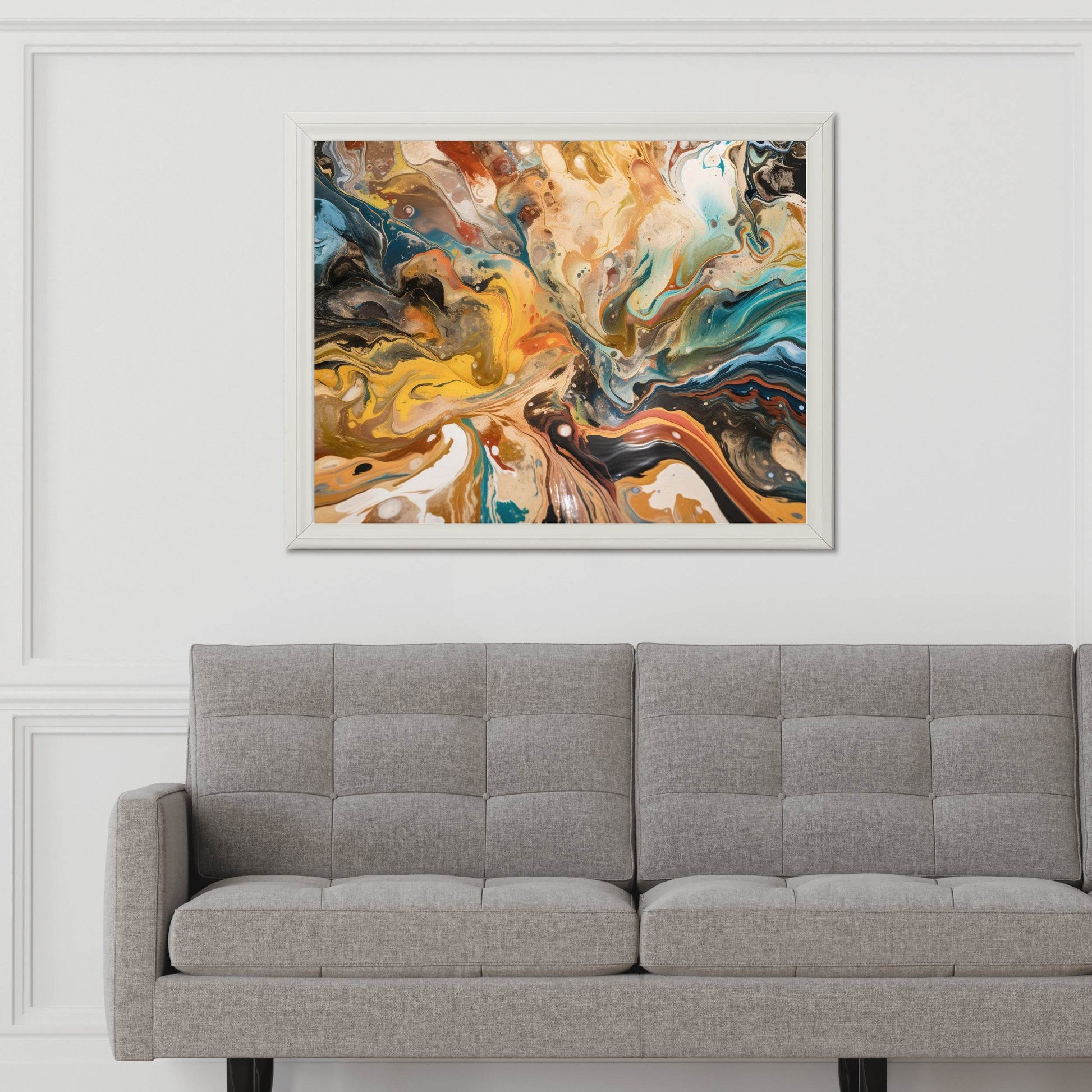 Liquid Paint Brush Strokes Abstract Wall Art - beink online art store
