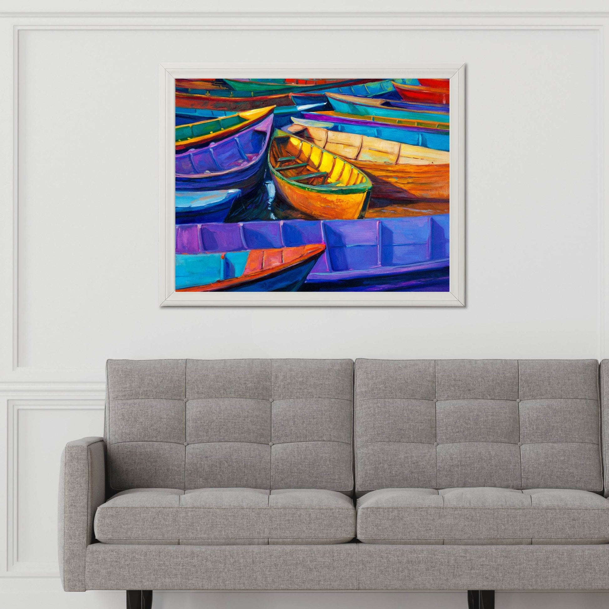 Small Colored Boats Wall Art - beink online art store