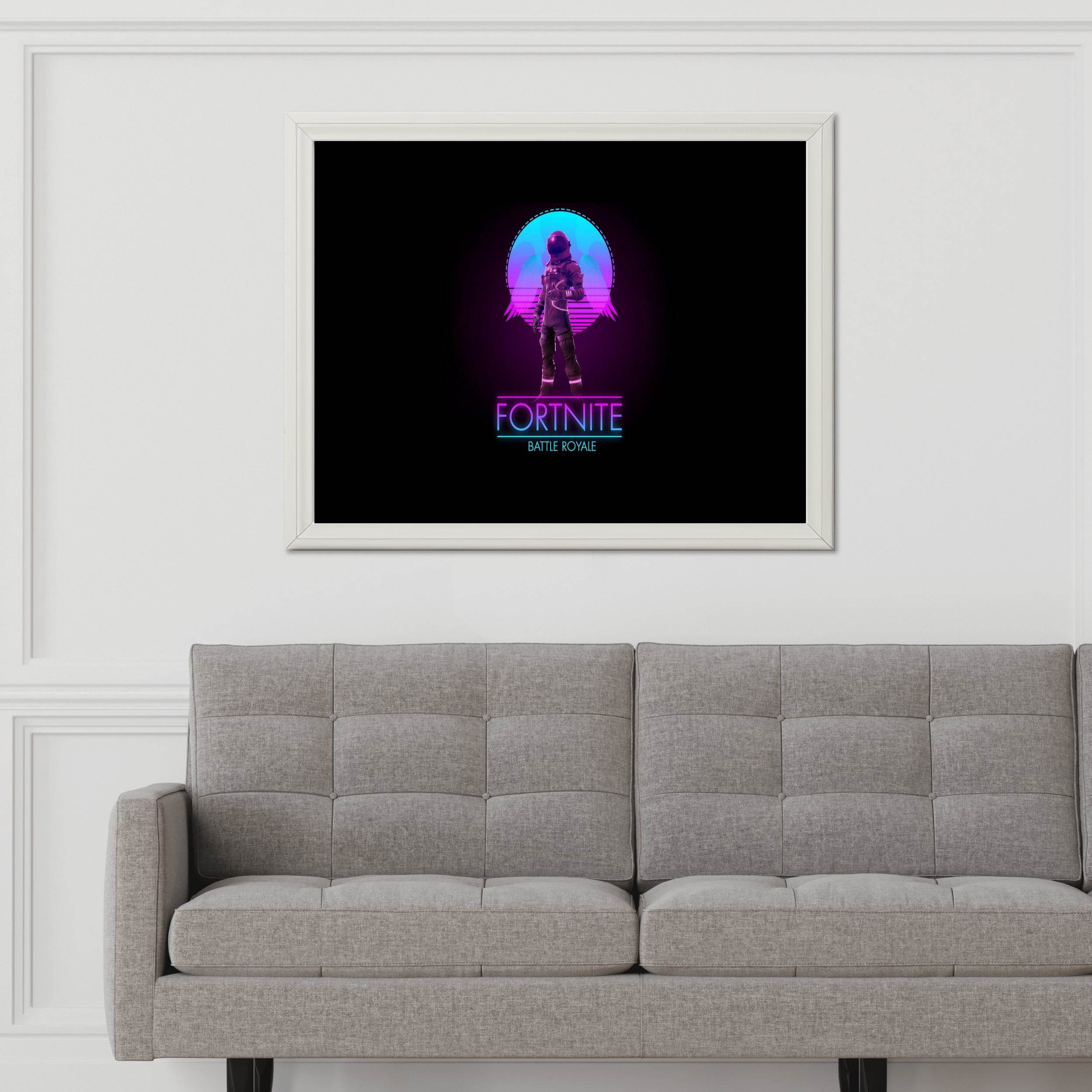 FORTNITE Cool Neon Gaming Wall Art - beink online art store