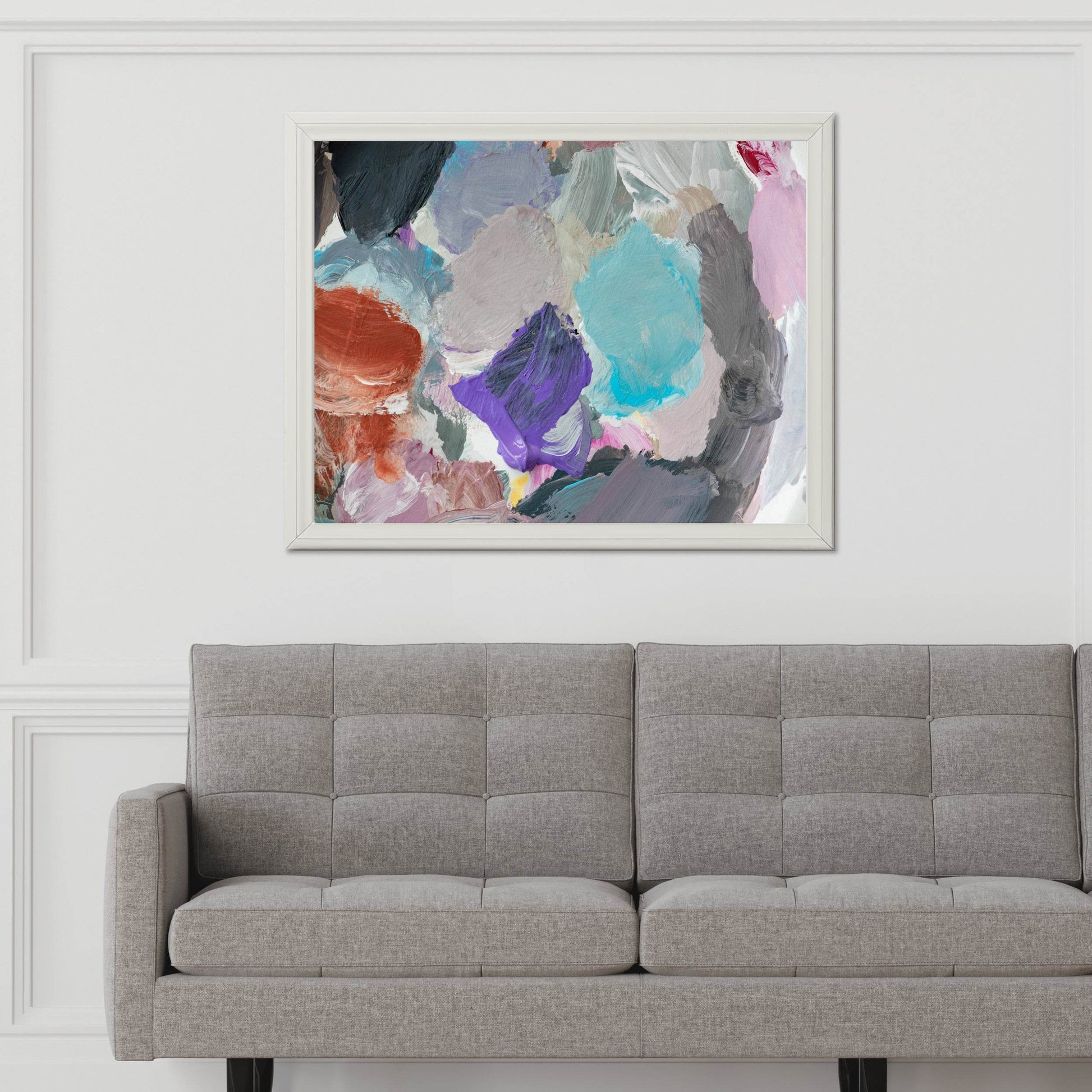 Colorful Acrylic Brush Stroke Background Abstract Wall Art - beink online art store