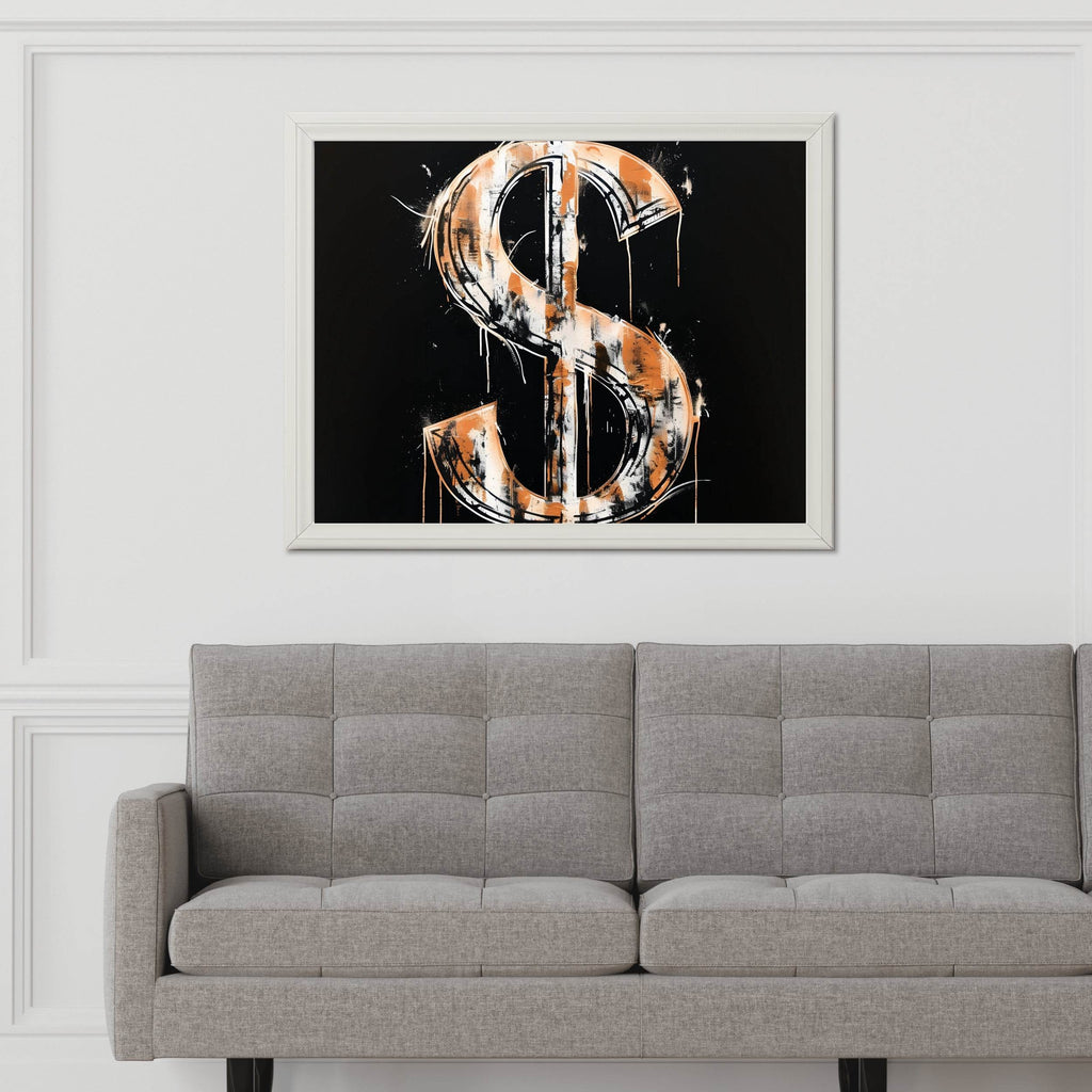 Dollar Sign Closeup Wall Art - beink online art store