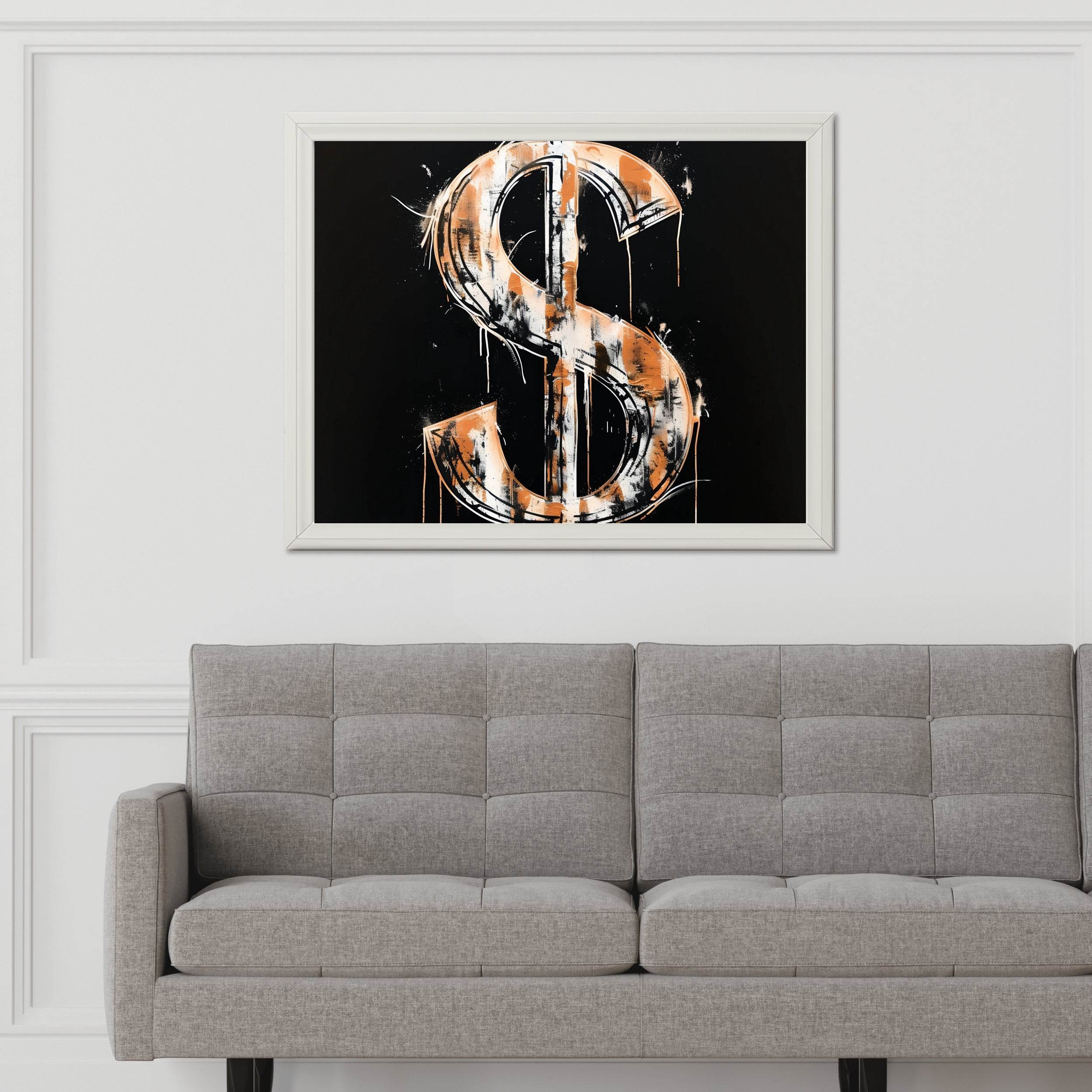 Dollar Sign Closeup Wall Art - beink online art store