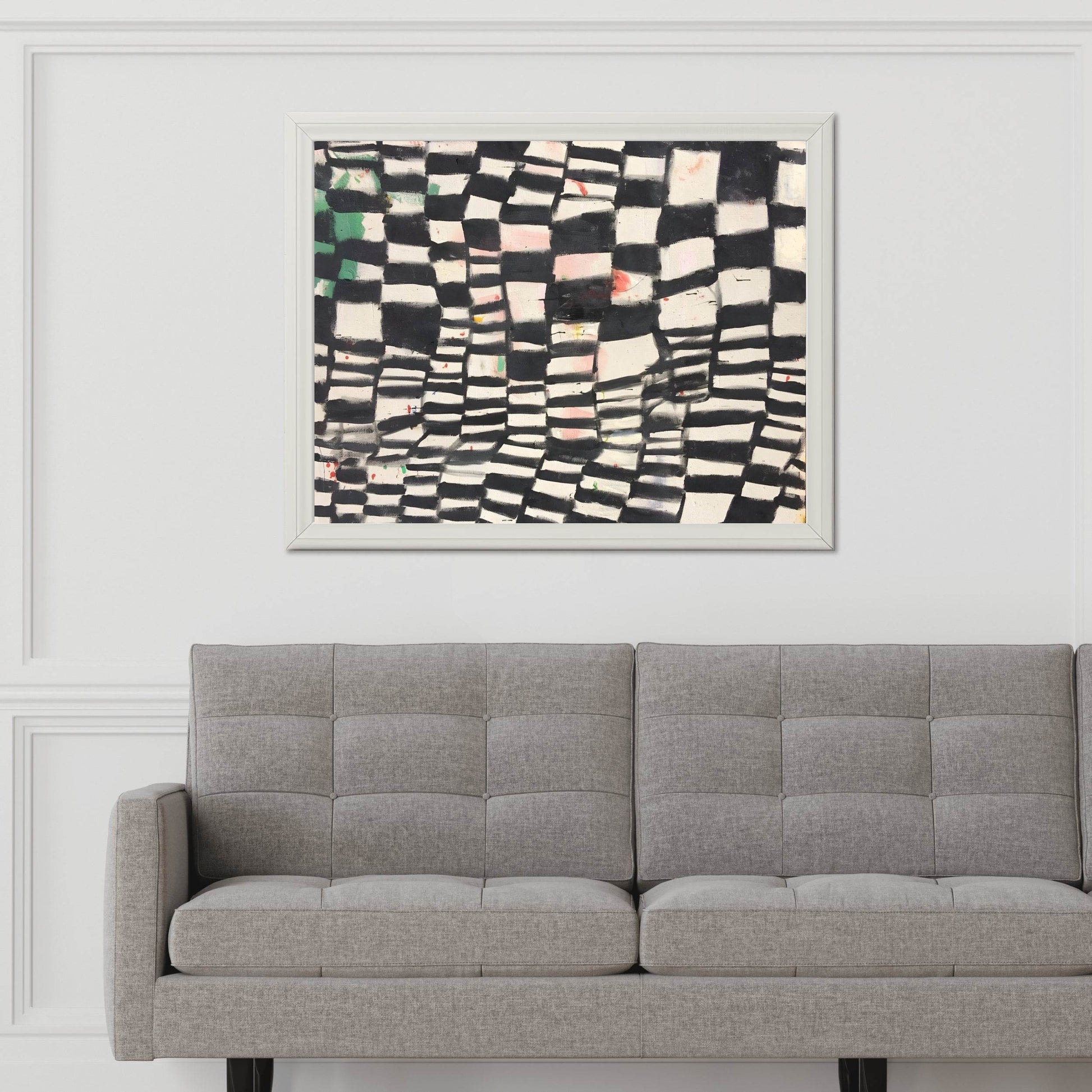 Black and White Geometric Abstraction Wall Art - beink online art store