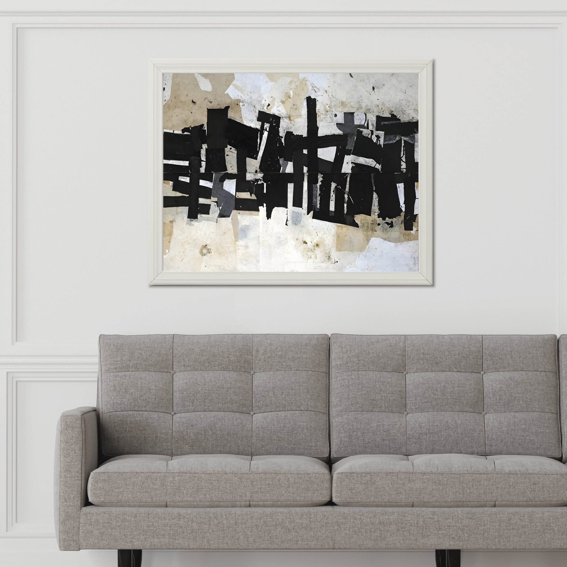 Black and White Chaos Modern Wall Art - beink online art store