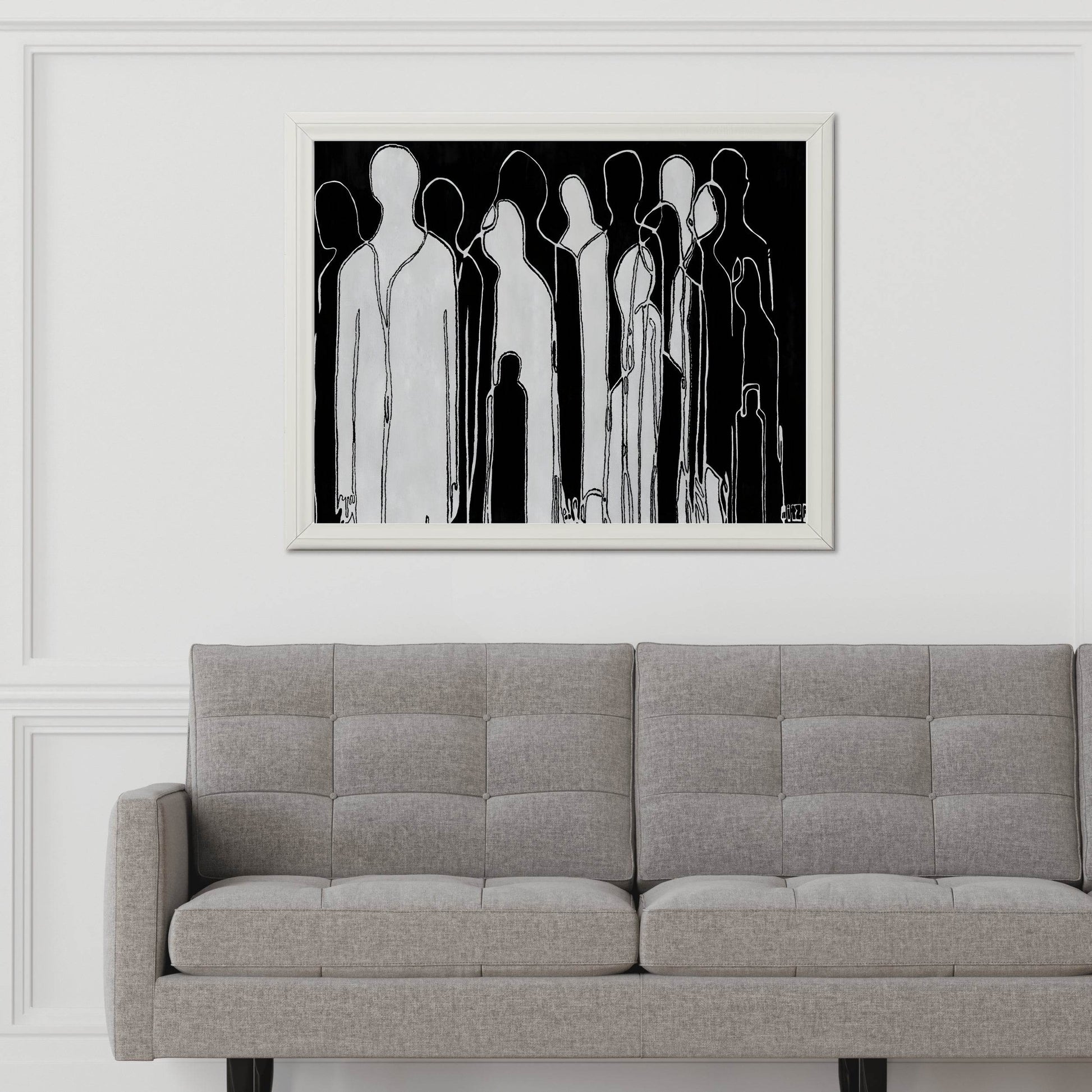 Shadowed Figures Modern Wall Art - beink online art store