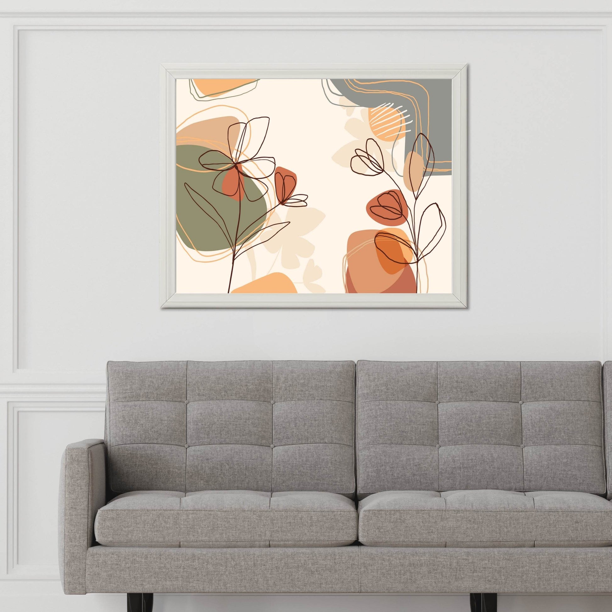 Schefflera Plant Leaves Wall Art - beink online art store