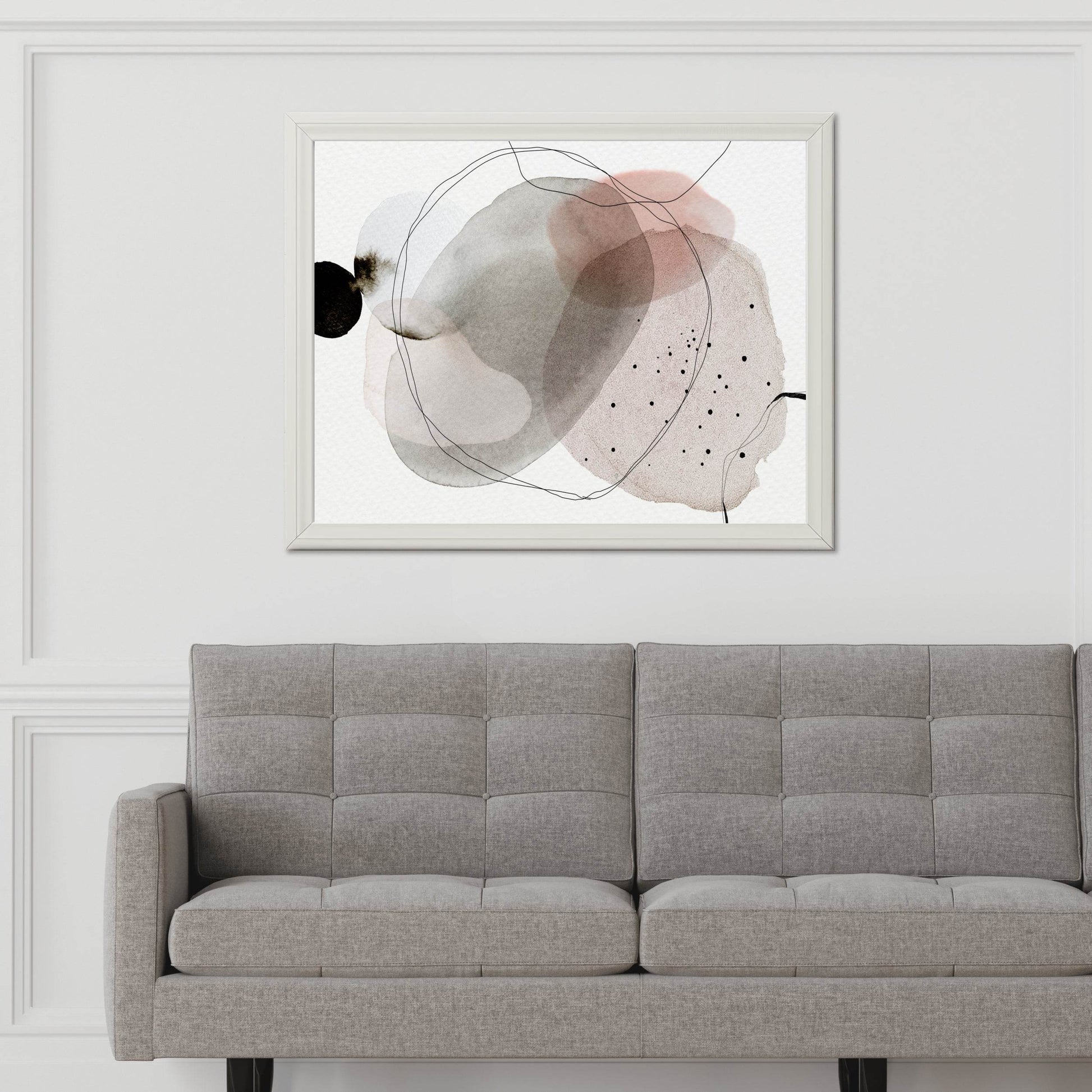 Handdrawn Watercolor Shapes Abstract Wall Art - beink online art store