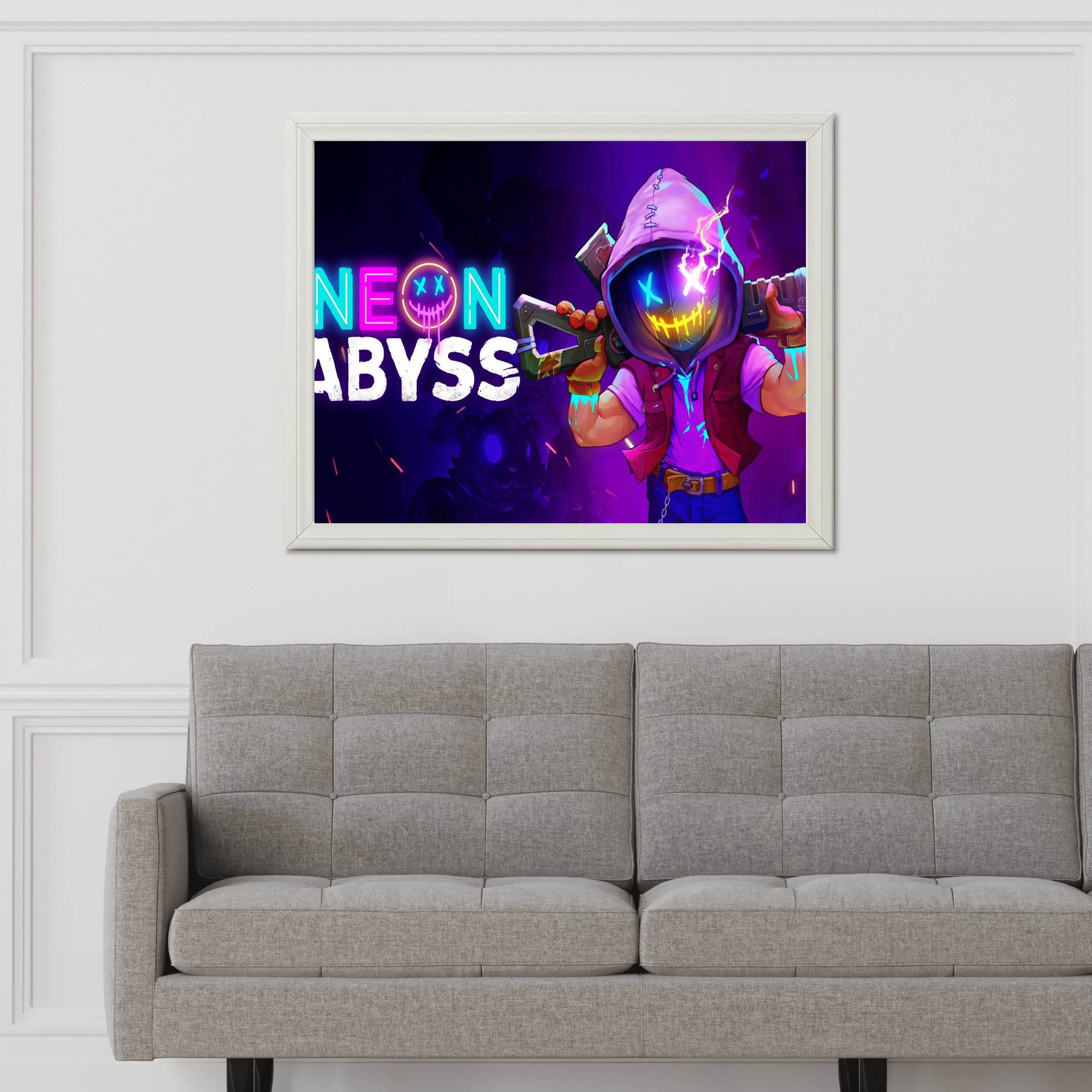 Neon Abyss Gaming Wall Art - beink online art store