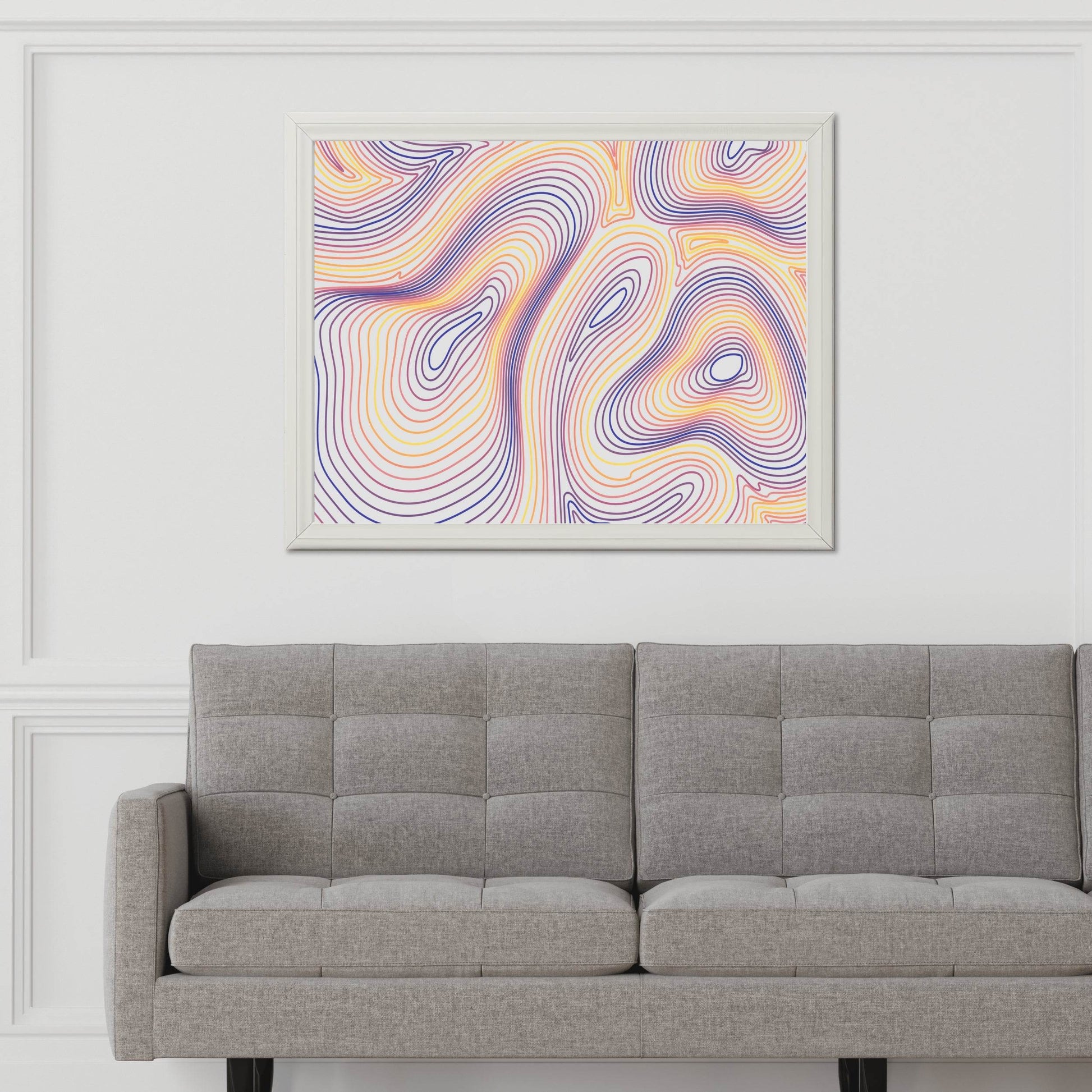 Colorful Hair Pattern Abstract Wall Art - beink online art store