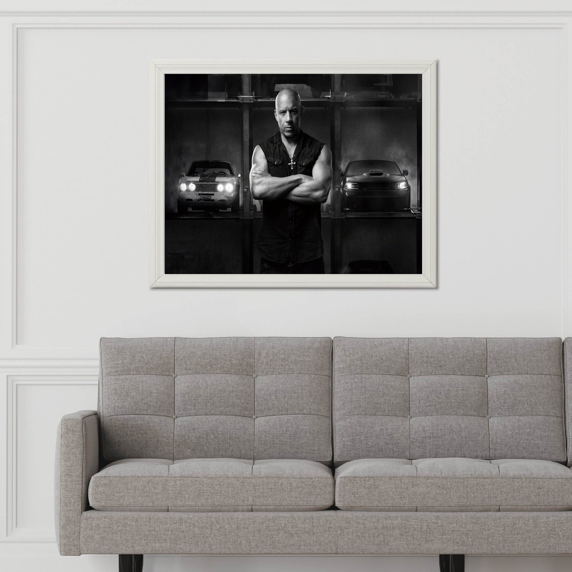 Vin Diesel Black & White Wall Art - beink online art store