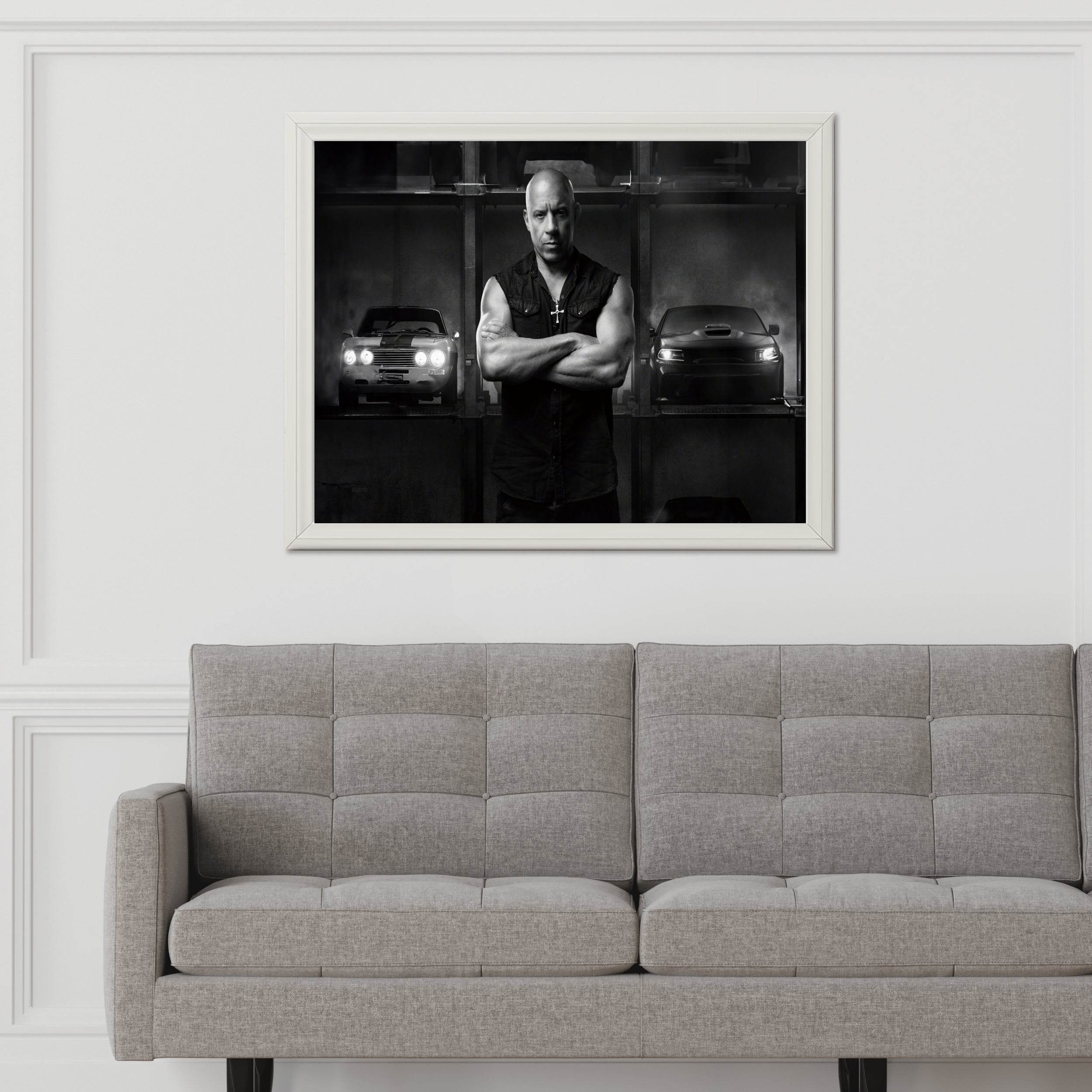 Vin Diesel Black & White Wall Art - beink online art store