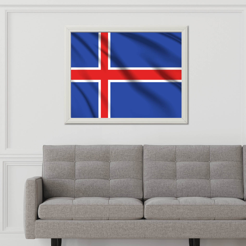 Iceland National Flag Wall Art - beink online art store