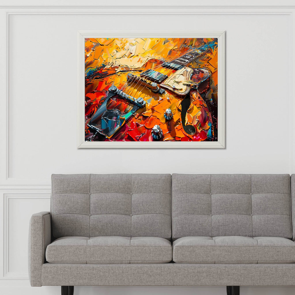 Broken Guitar Oil Painting Wall Art - beink online art store