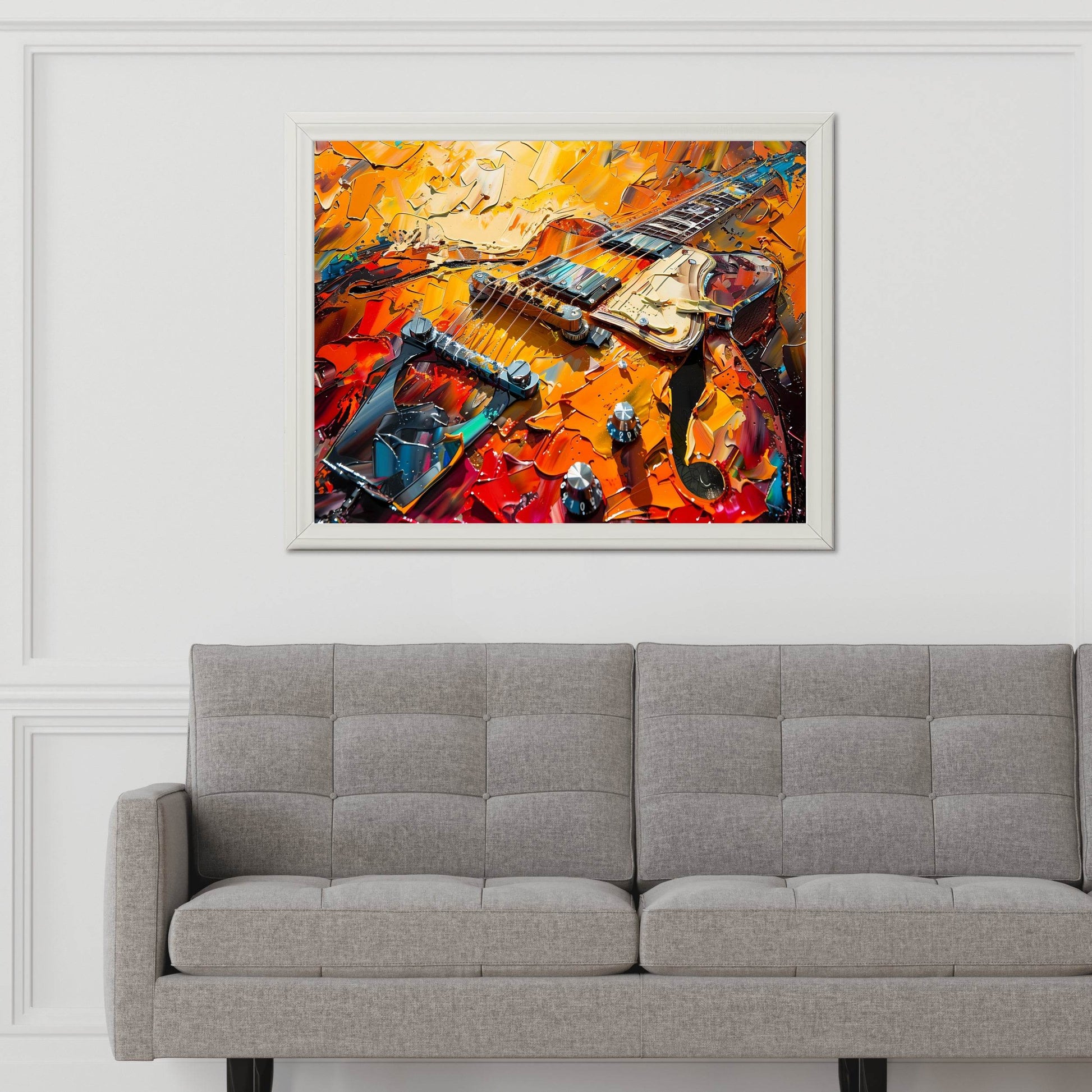 Broken Guitar Oil Painting Wall Art - beink online art store