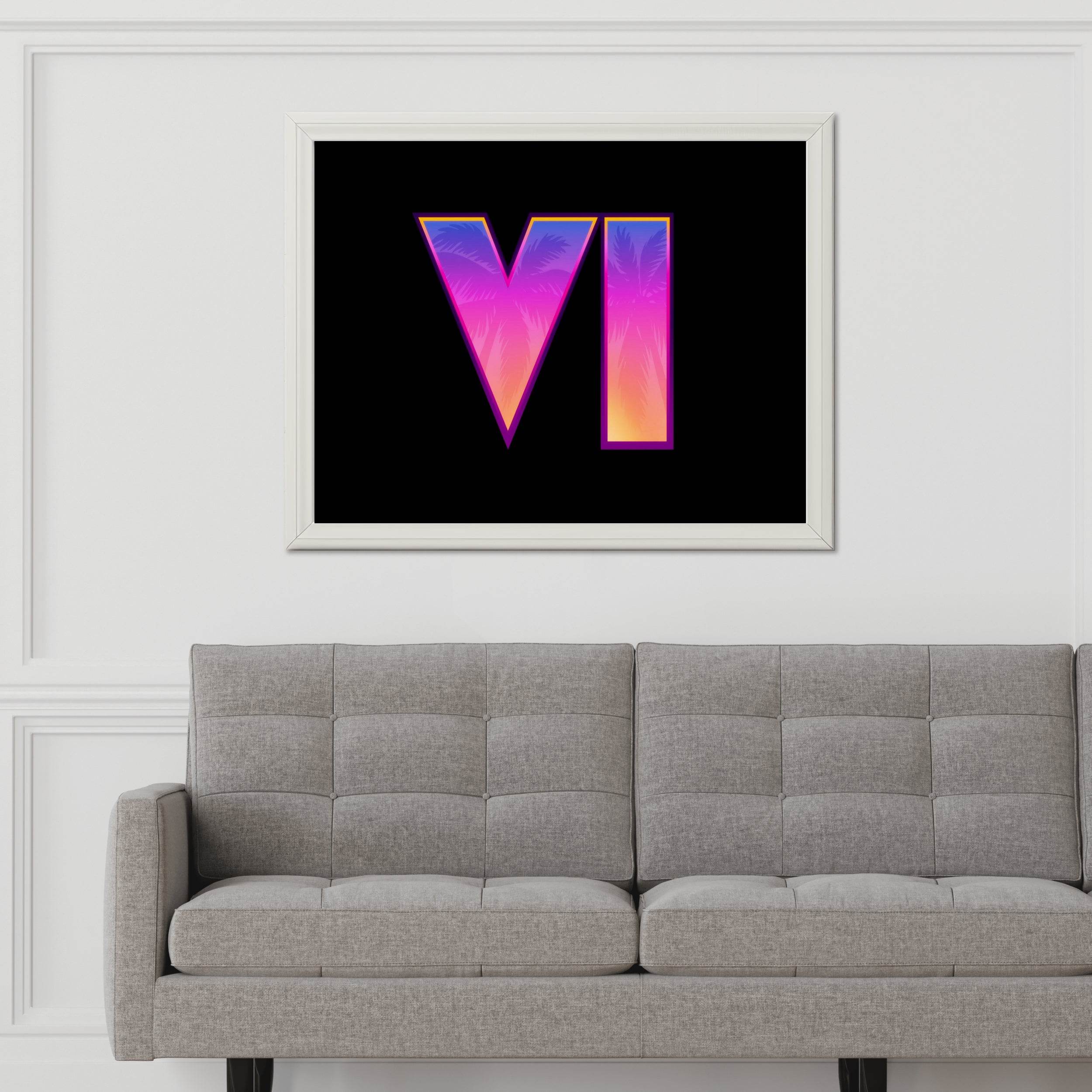 GTA 6 LOGO Gaming Wall Art - beink online art store
